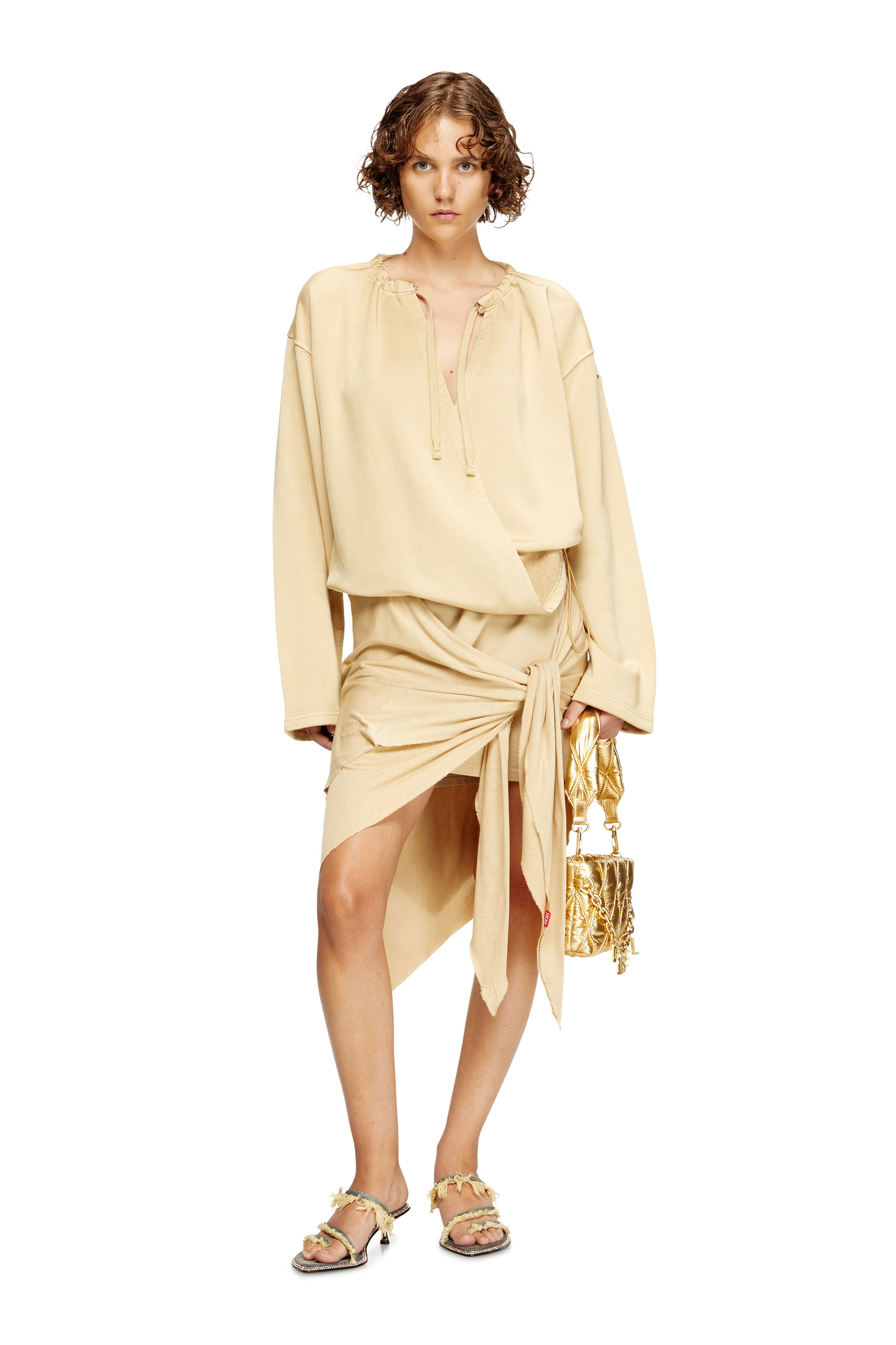 Diesel - D-HAVANNA KITTIE, D-Havanna Kittie-Mule in denim sfrangiato con cristalli Donna in Blu - 7