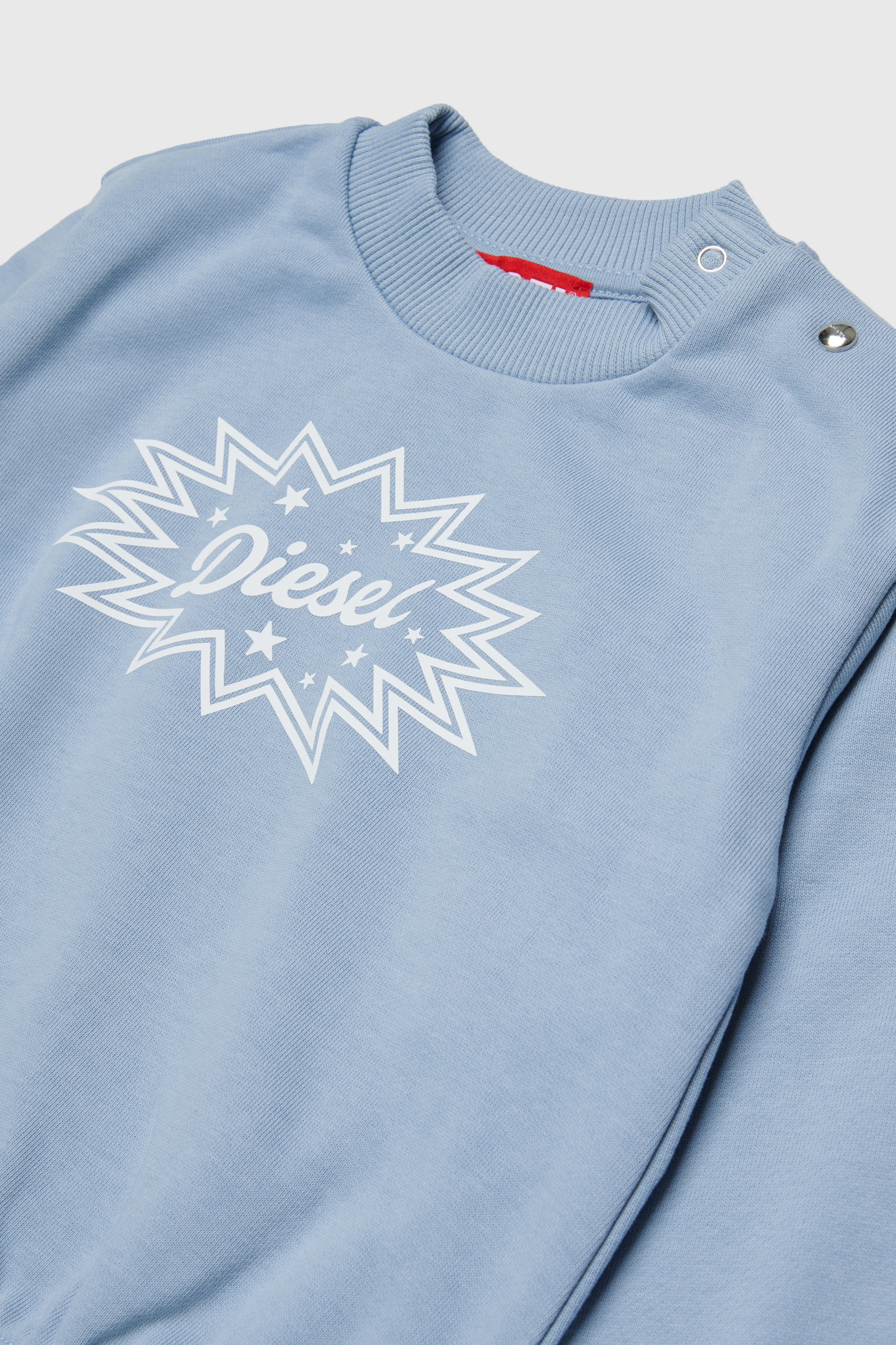 Diesel - SFUMB, Sweat-shirt en coton avec logo starburst imprim&eacute; Femme in Bleu - 3