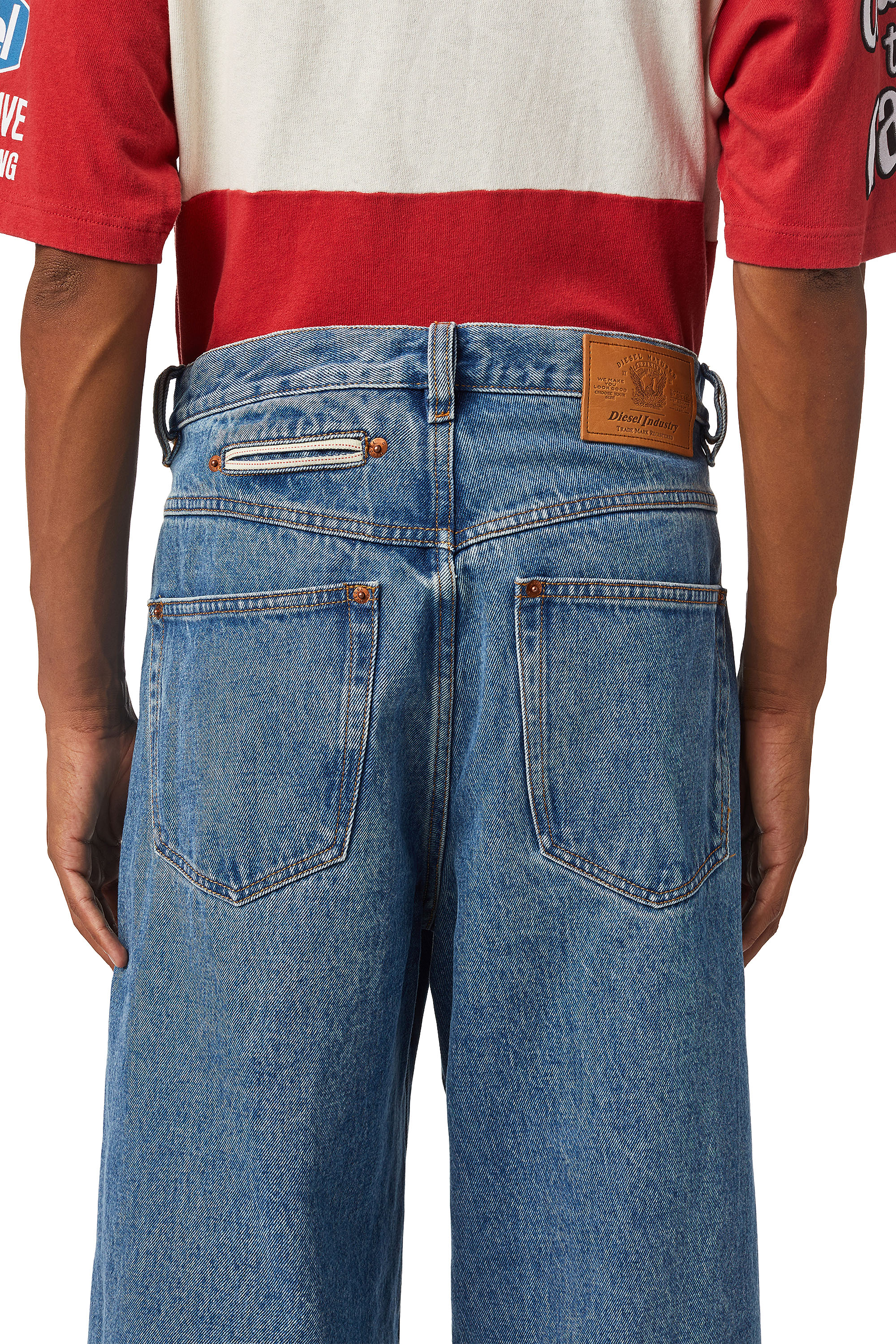 Diesel - DXD-2P1 0EHAP Straight Jeans, Blu medio - Image 5