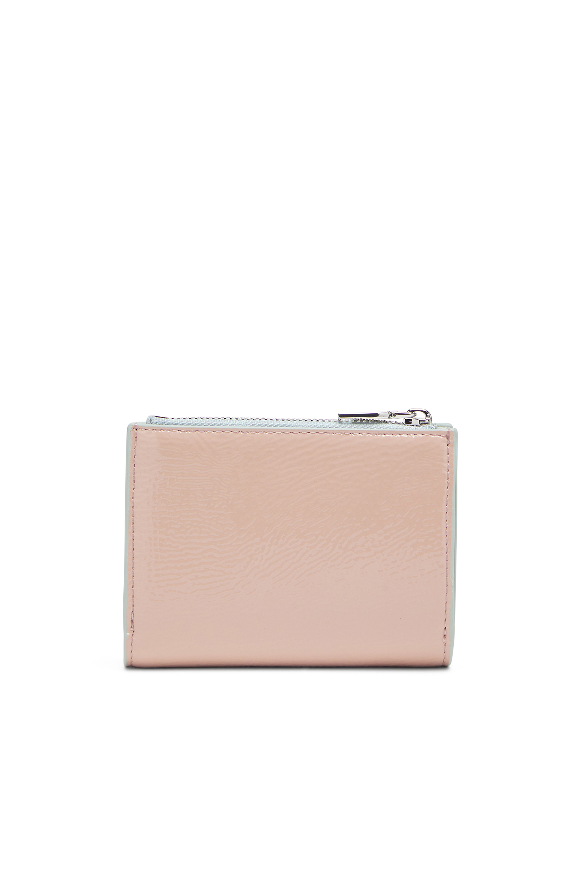 Diesel - 1DR BI-FOLD ZIP II, Petit portefeuille à effet verni Femme in Rose - 2