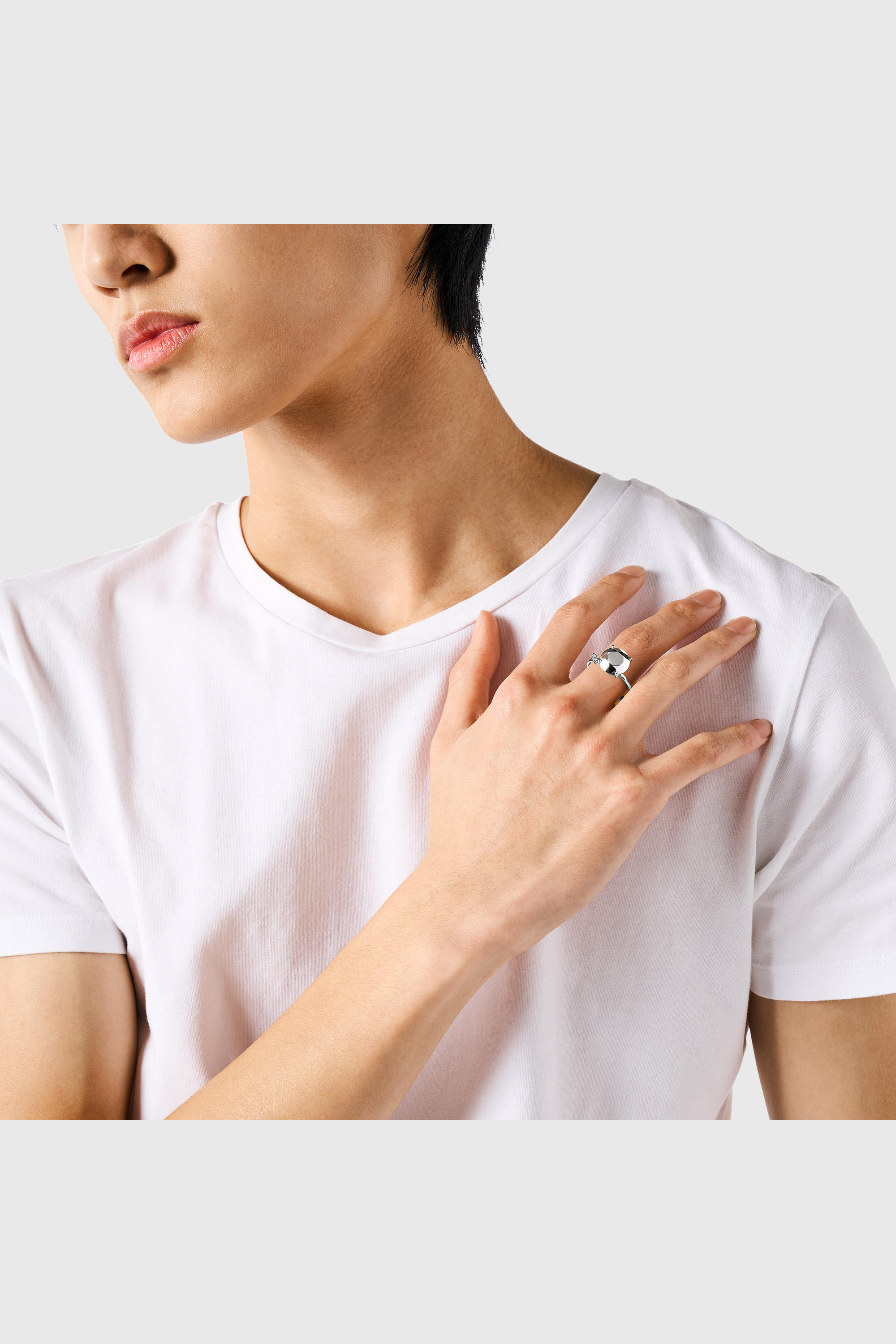 Diesel - DL1353040 STERLING SILVER JEWEL, Unisex Ring aus Sterlingsilber mit Diamantschliff in Silber - 4