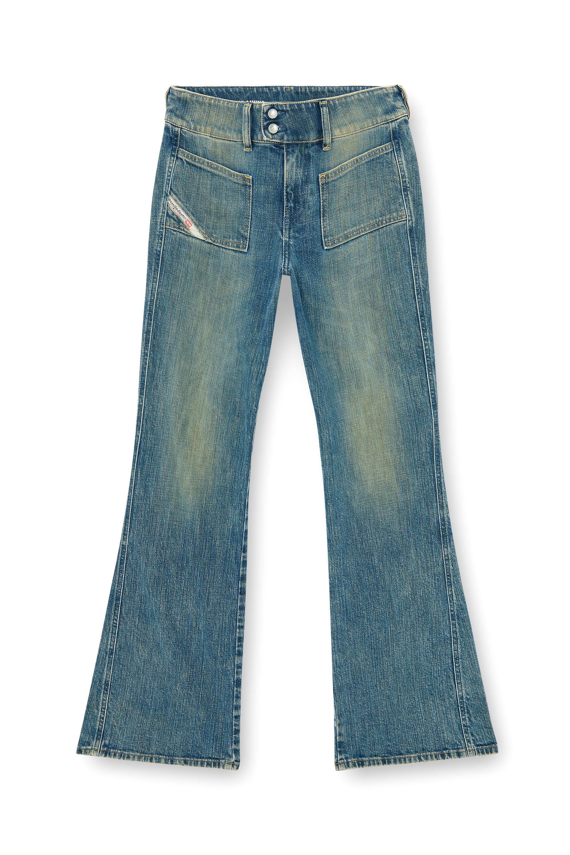 Diesel - Bootcut Jeans D-Hush 007EJ Femme, Bleu moyen - Image 3
