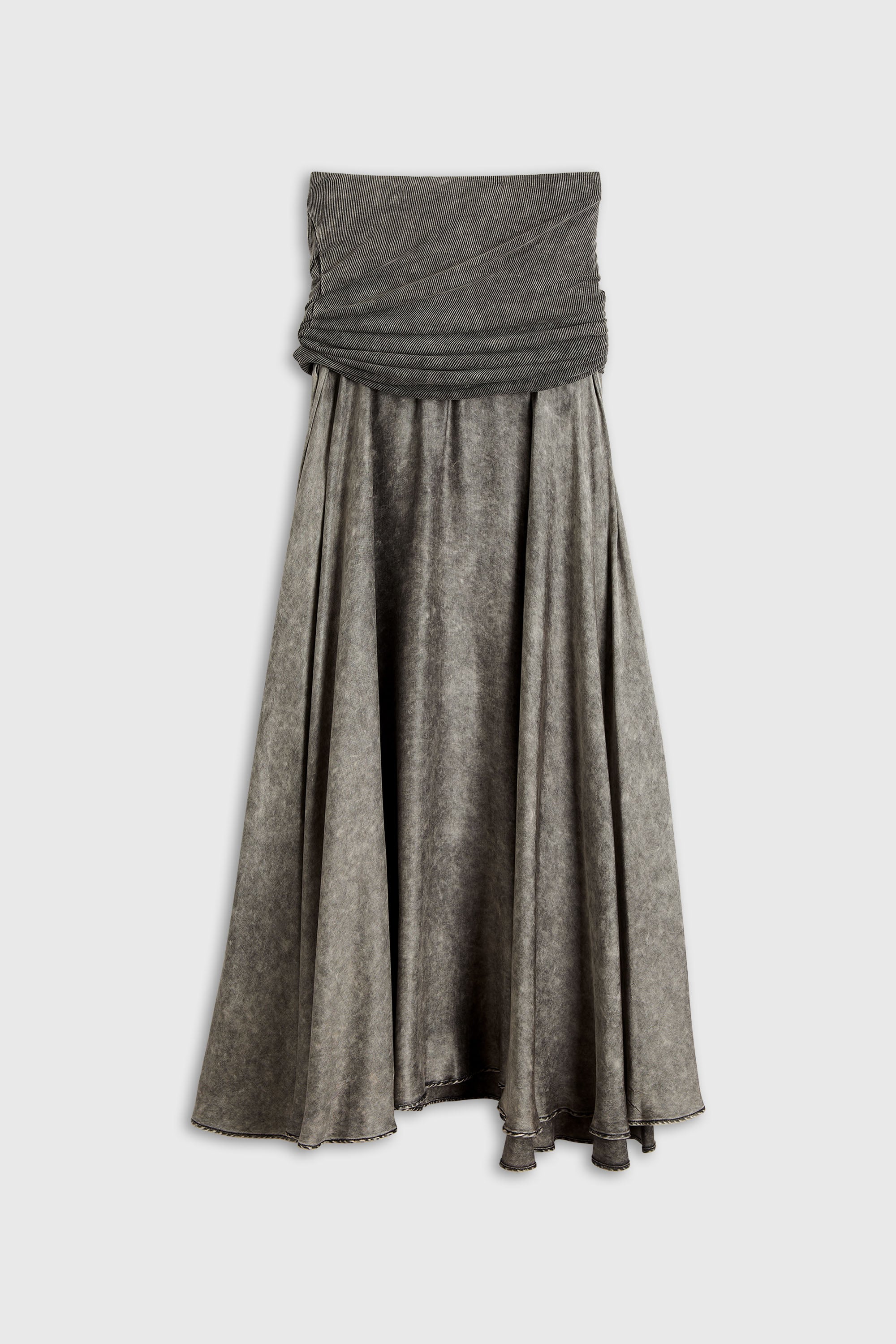 Diesel - O-SYA, Gonna midi con fascia in vita twistata Donna in Grigio - 2
