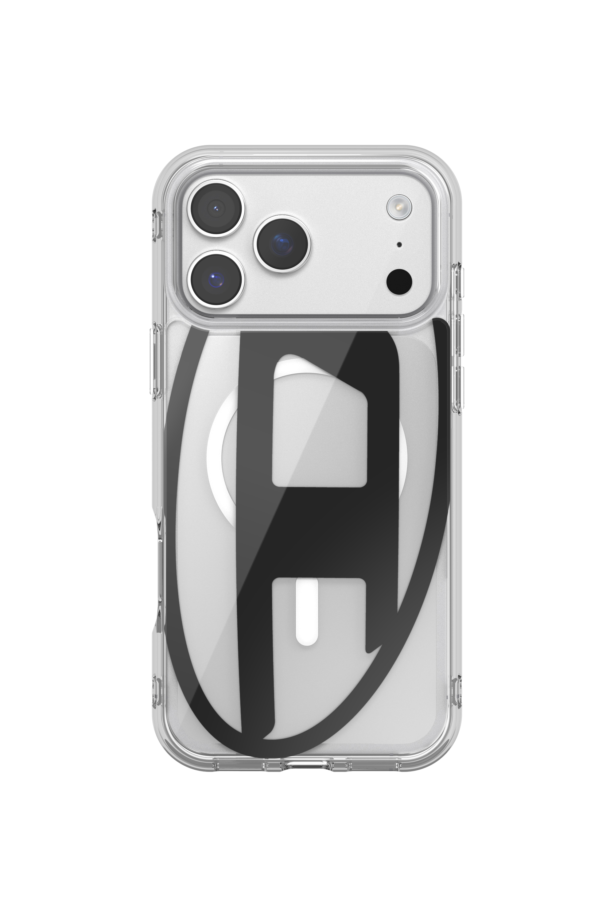 Diesel - 60418 AOP CASE, Unisex Oval D Metallgehäuse mit Magsafe für iPhone 17 Pro Max in Schwarz - 2