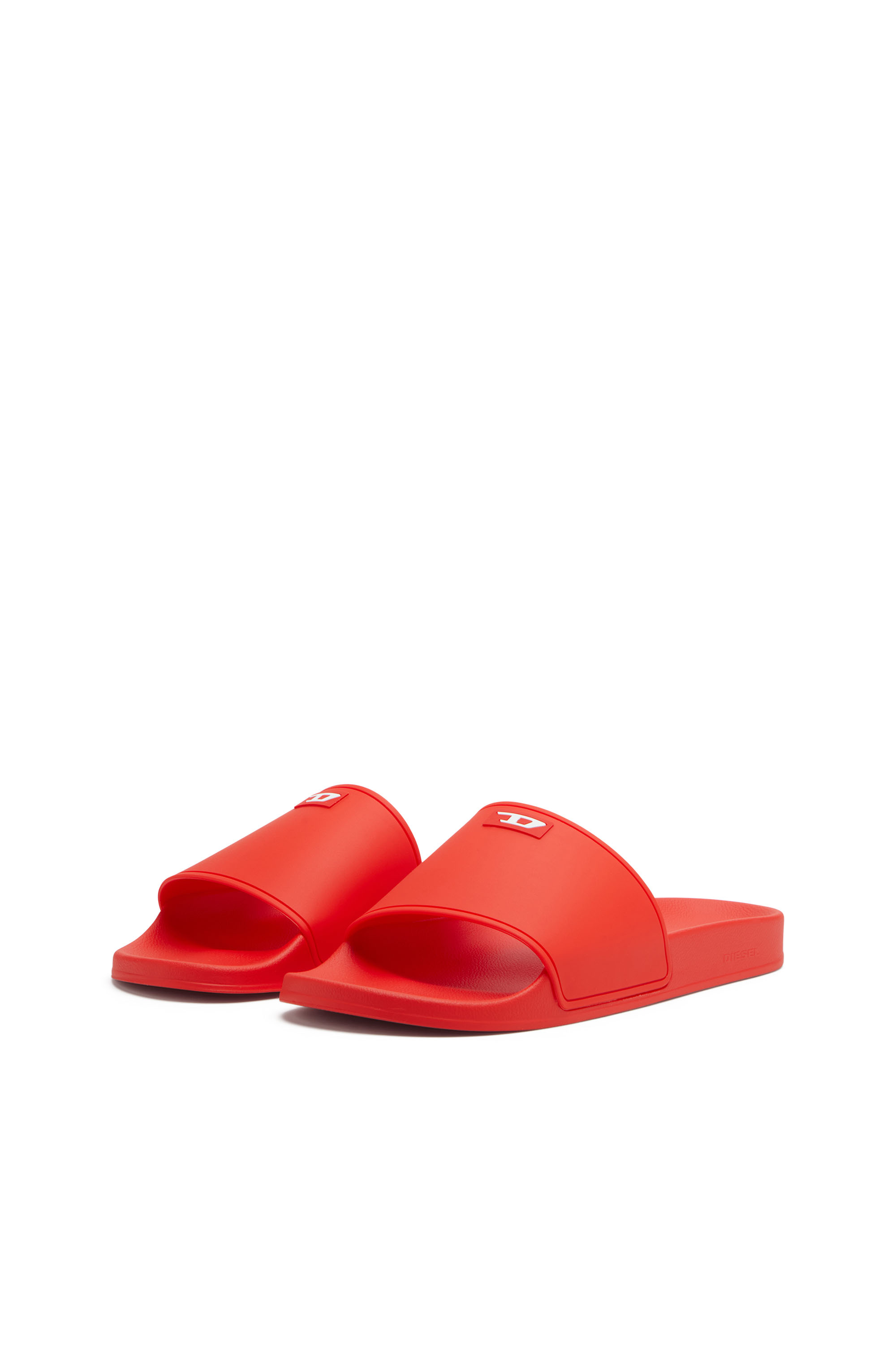 Diesel - SA-SWIM, Sa-Swim-Slide in gomma con logo D Uomo in Rosso - 8