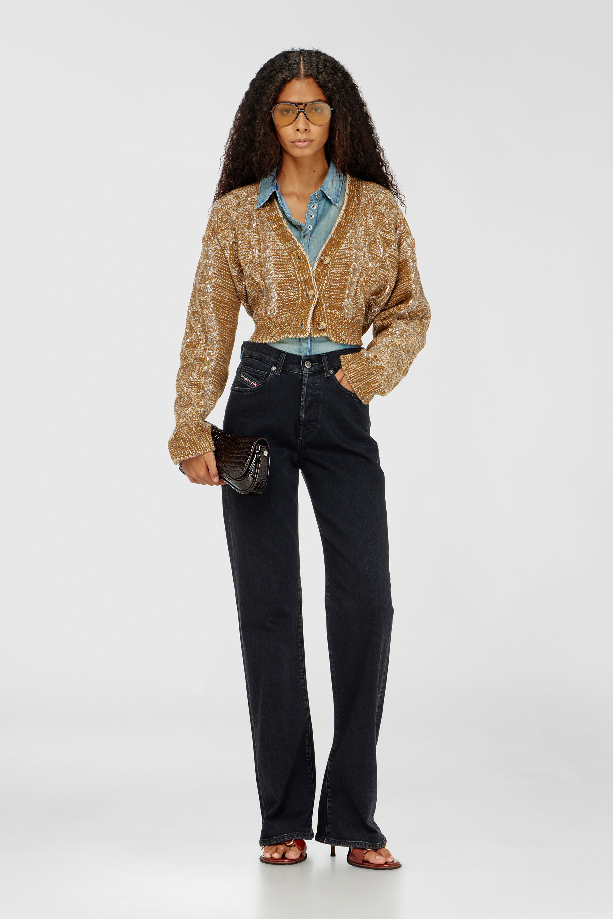Diesel - Regular Jeans 1971 D-Sent 09N89 Donna, Nero/Grigio scuro - Image 1