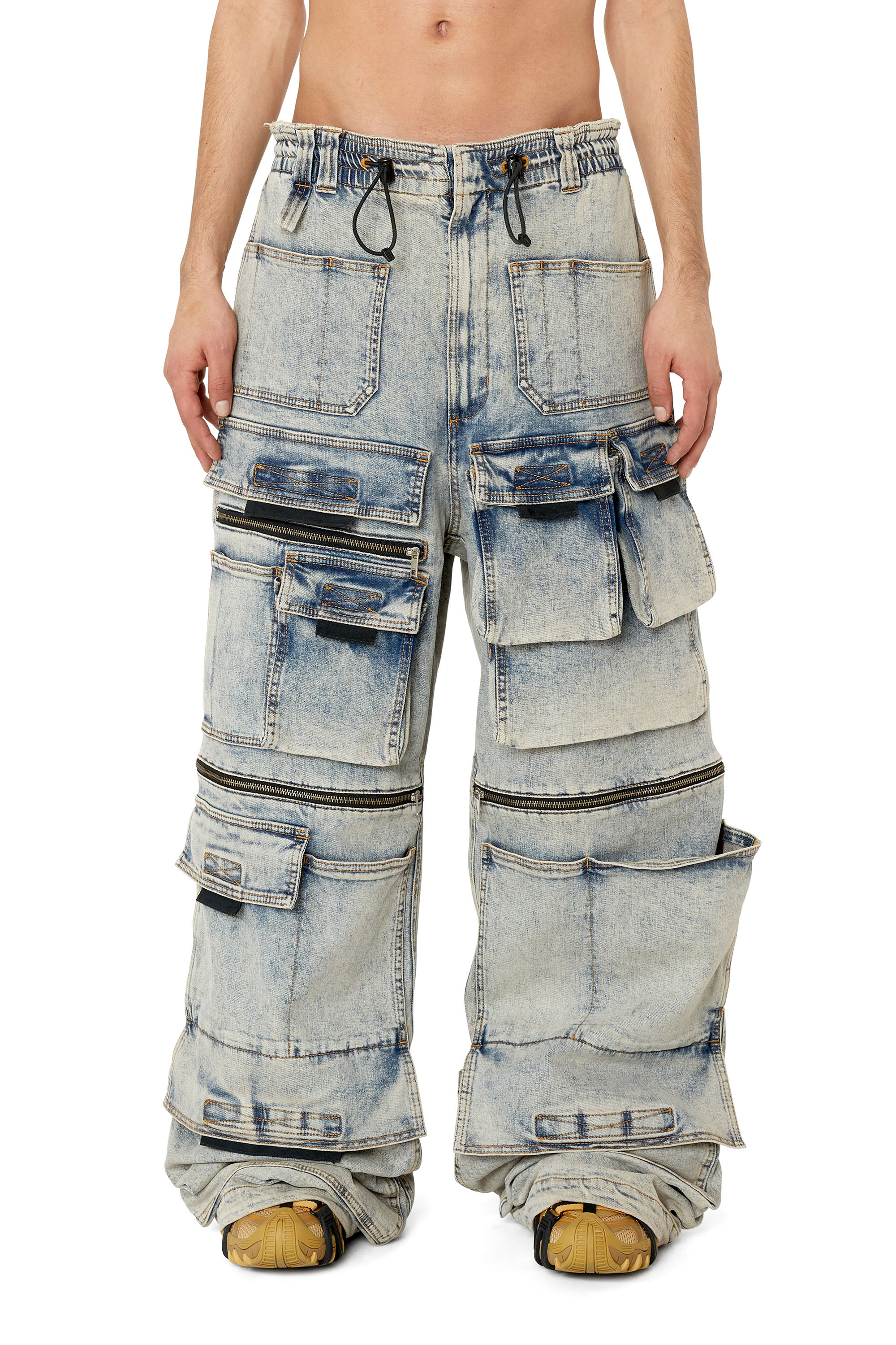 Diesel - D-Onlypockets 09F12 Straight Jeans, Bleu moyen - Image 1