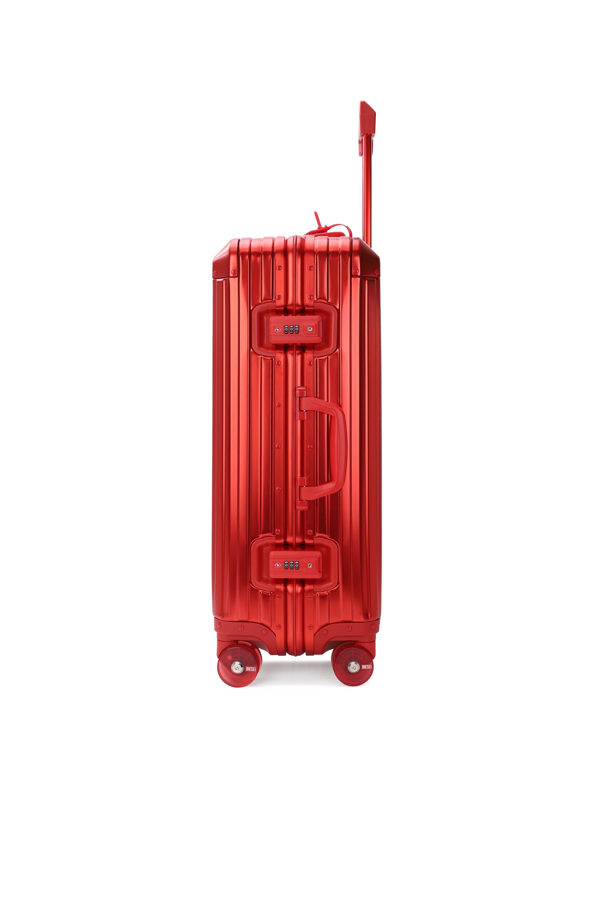 Diesel - DIESEL ALUMINUM TROLLEY- DSL002, Valise en aluminium taille M Mixte in Rouge - 4