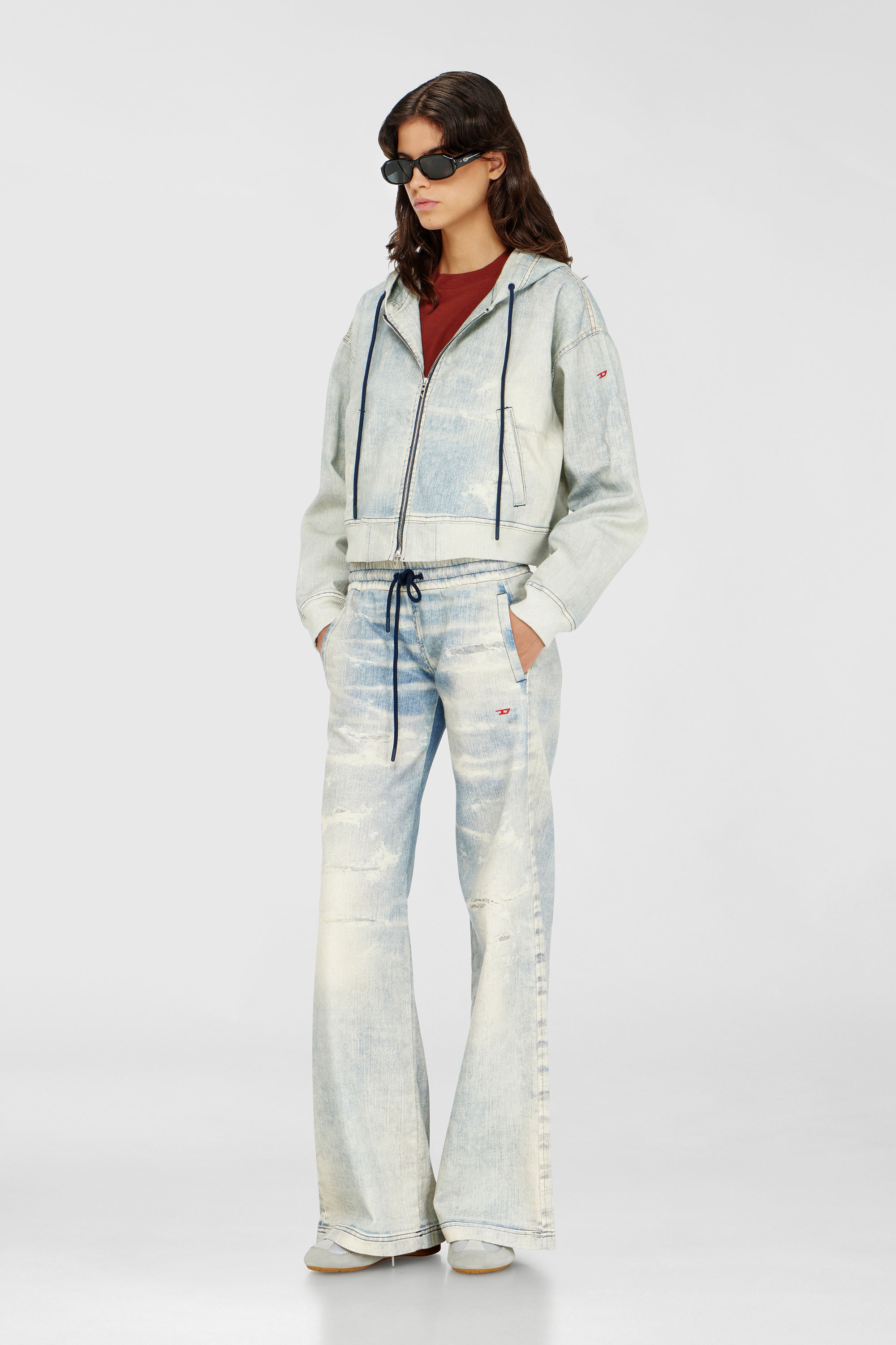 DE-GIRI-CROP JOGG, Bleu Clair