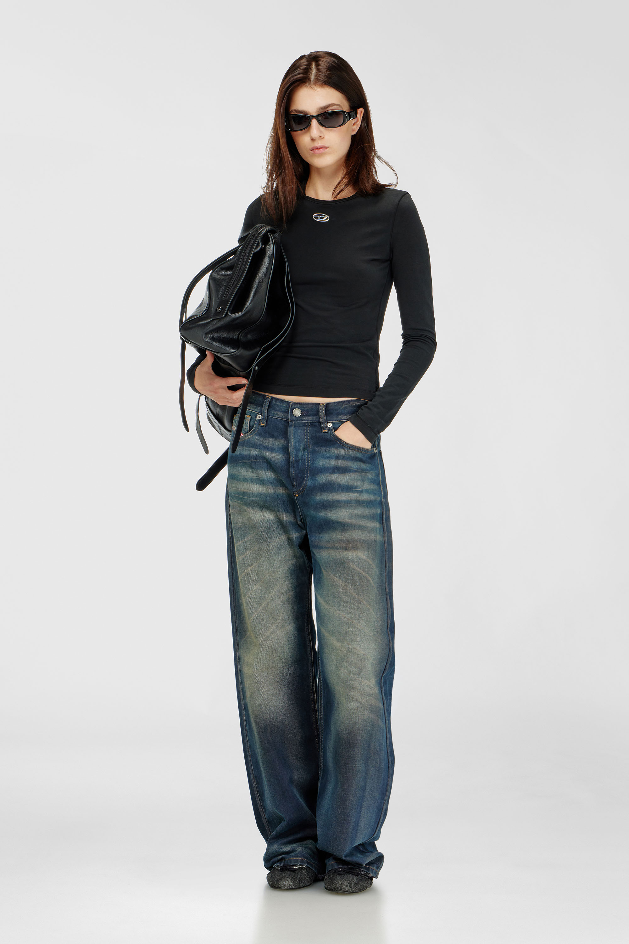 Diesel - Damen Relaxed Jeans 1990 D-Waigee 09R09, Dunkelblau - 1