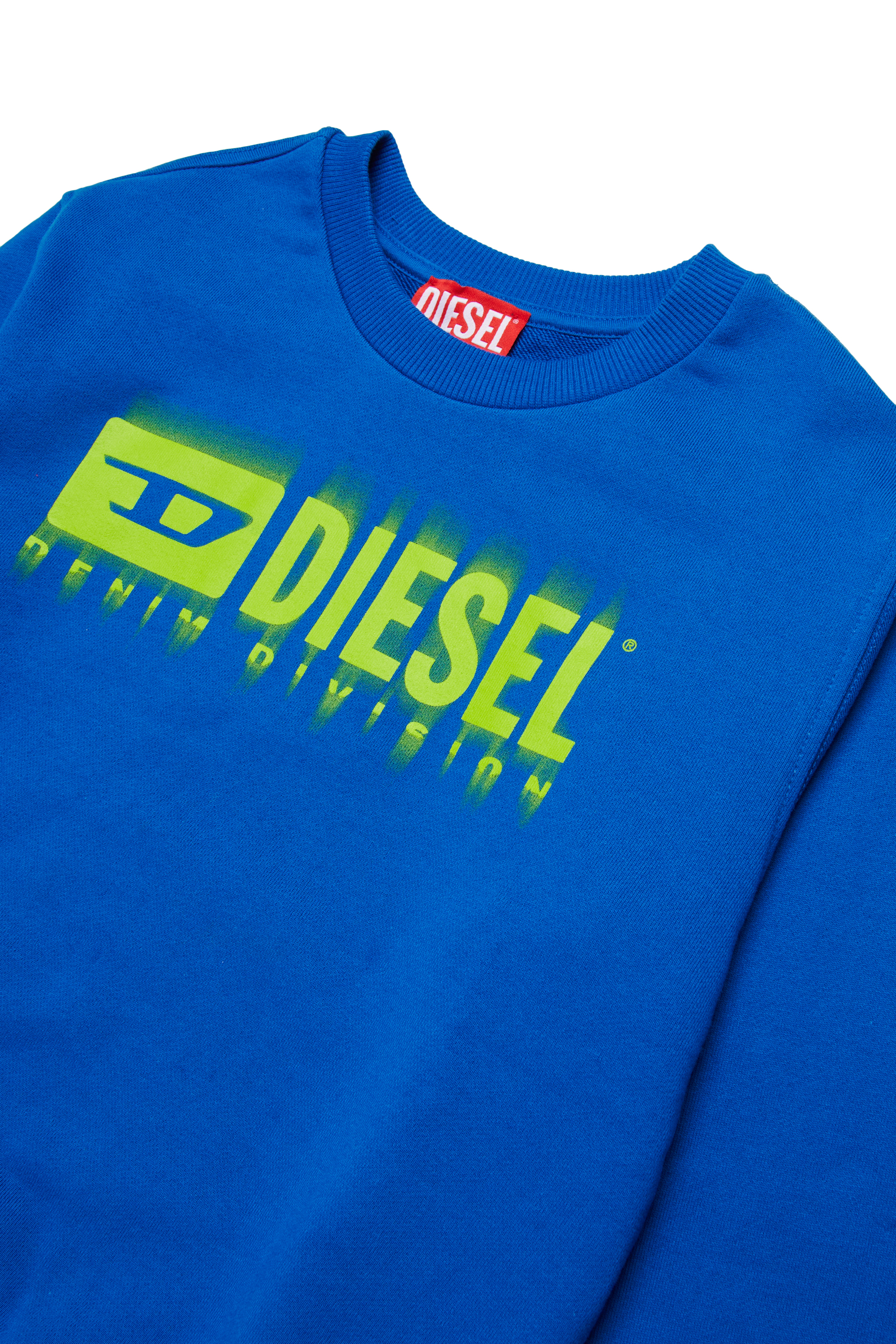 Diesel - SGINNL8 OVER, Felpa con logo sbavato Uomo in Blu - 3