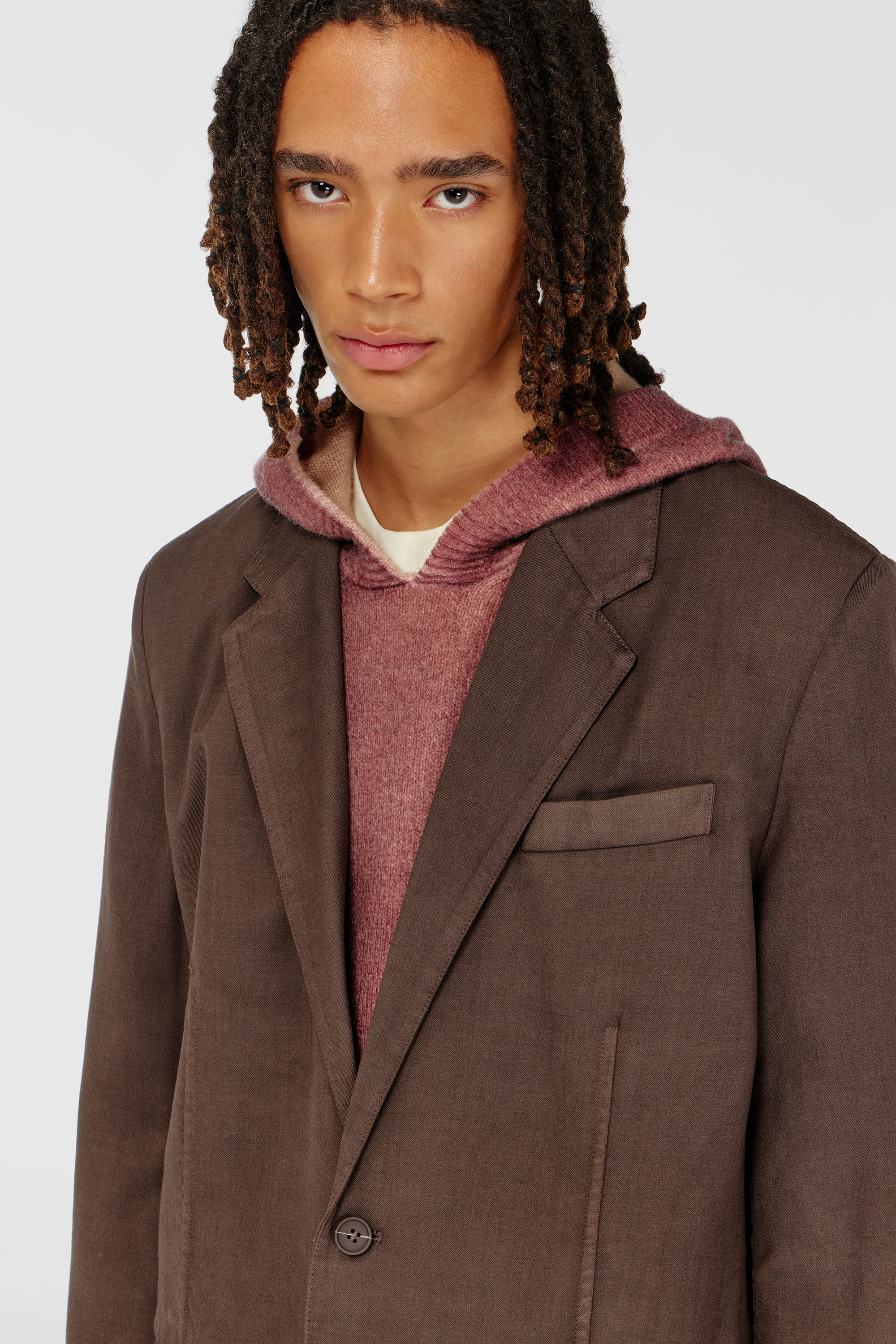 Diesel - J-CREED-AECB, Blazer in lana stretch Uomo in Marrone - 5