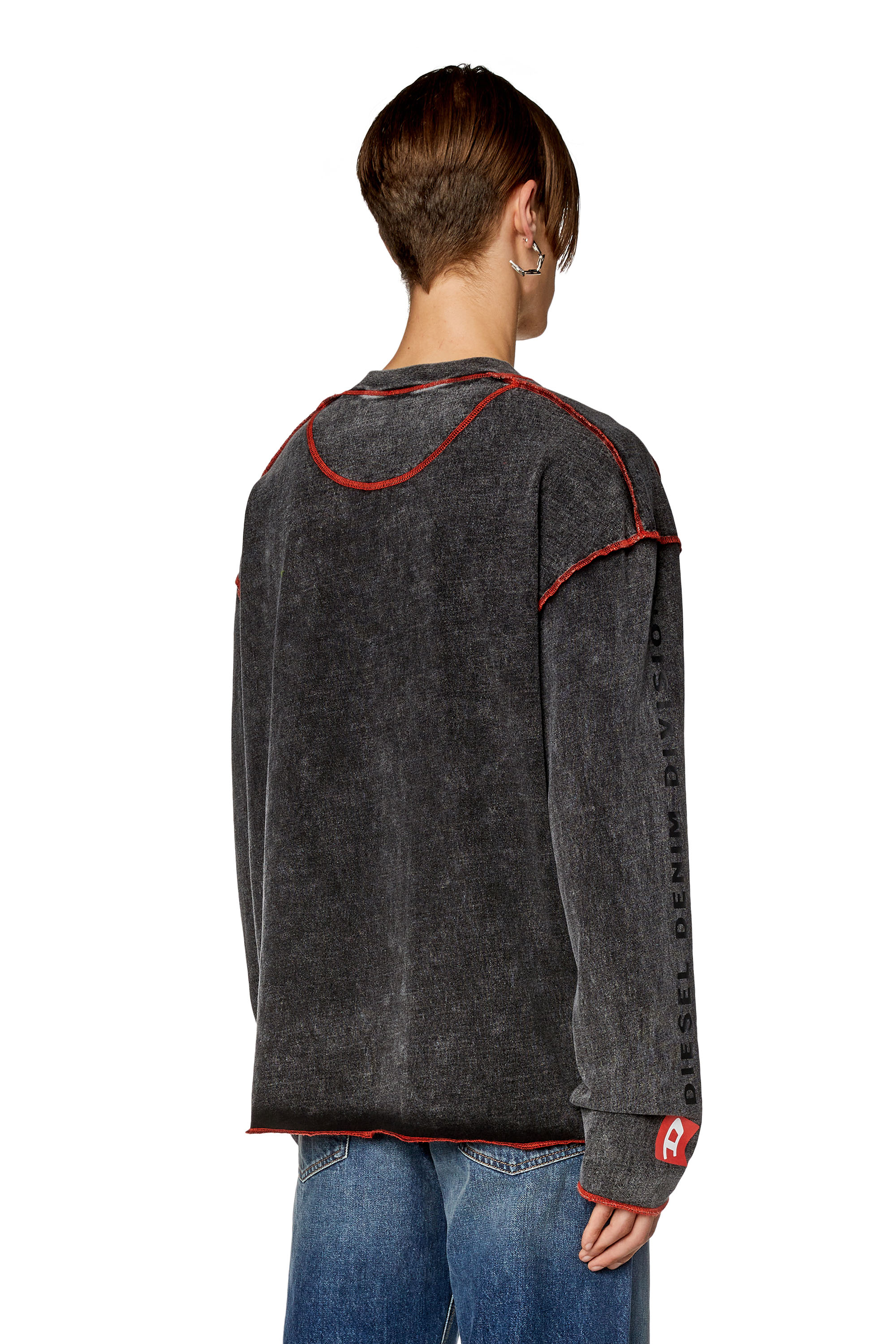 Diesel - T-WEEK-LS, Grigio scuro - Image 4