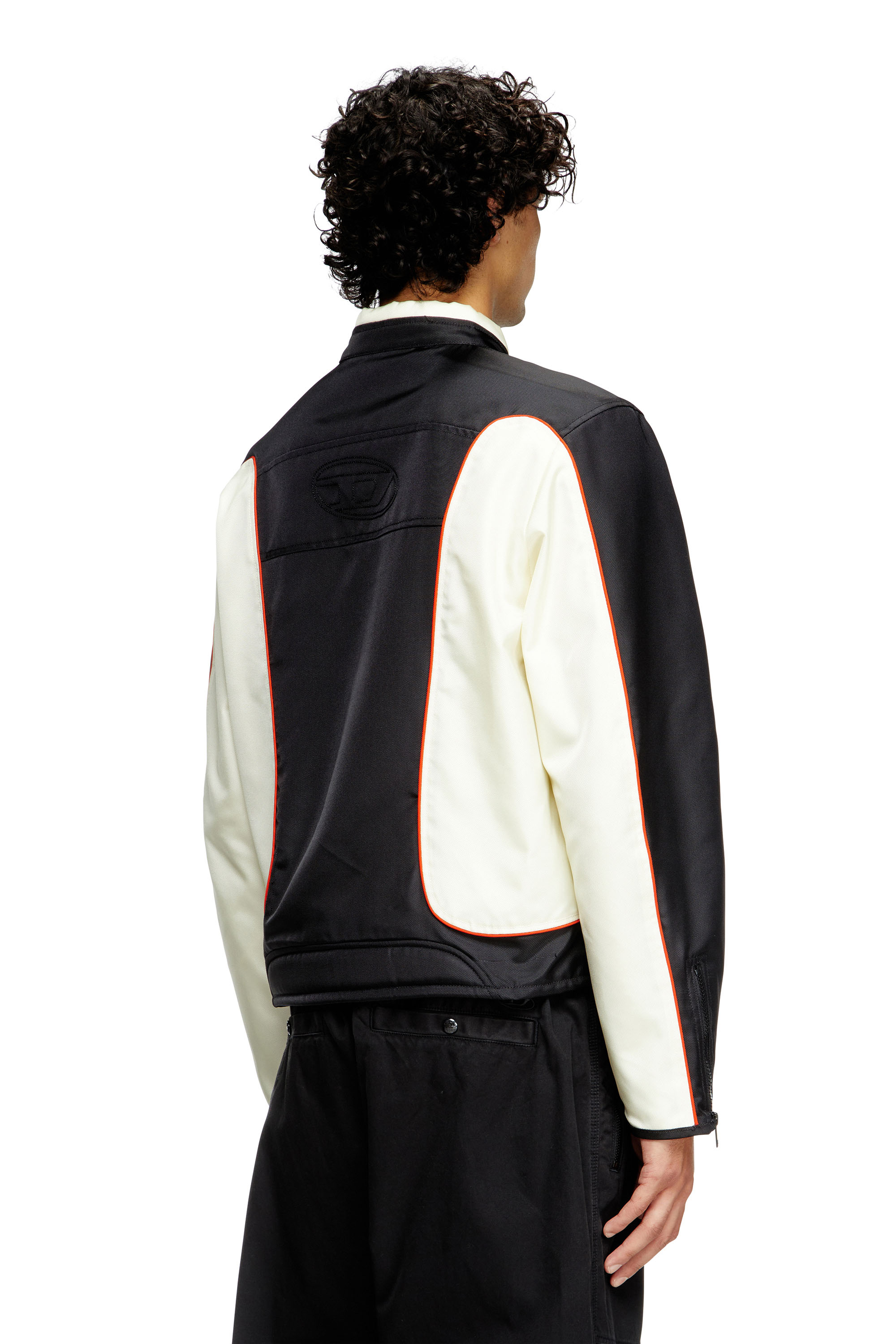 Diesel - J-BLINK-A, Giacca biker color block con piping Uomo in Multicolor - 4