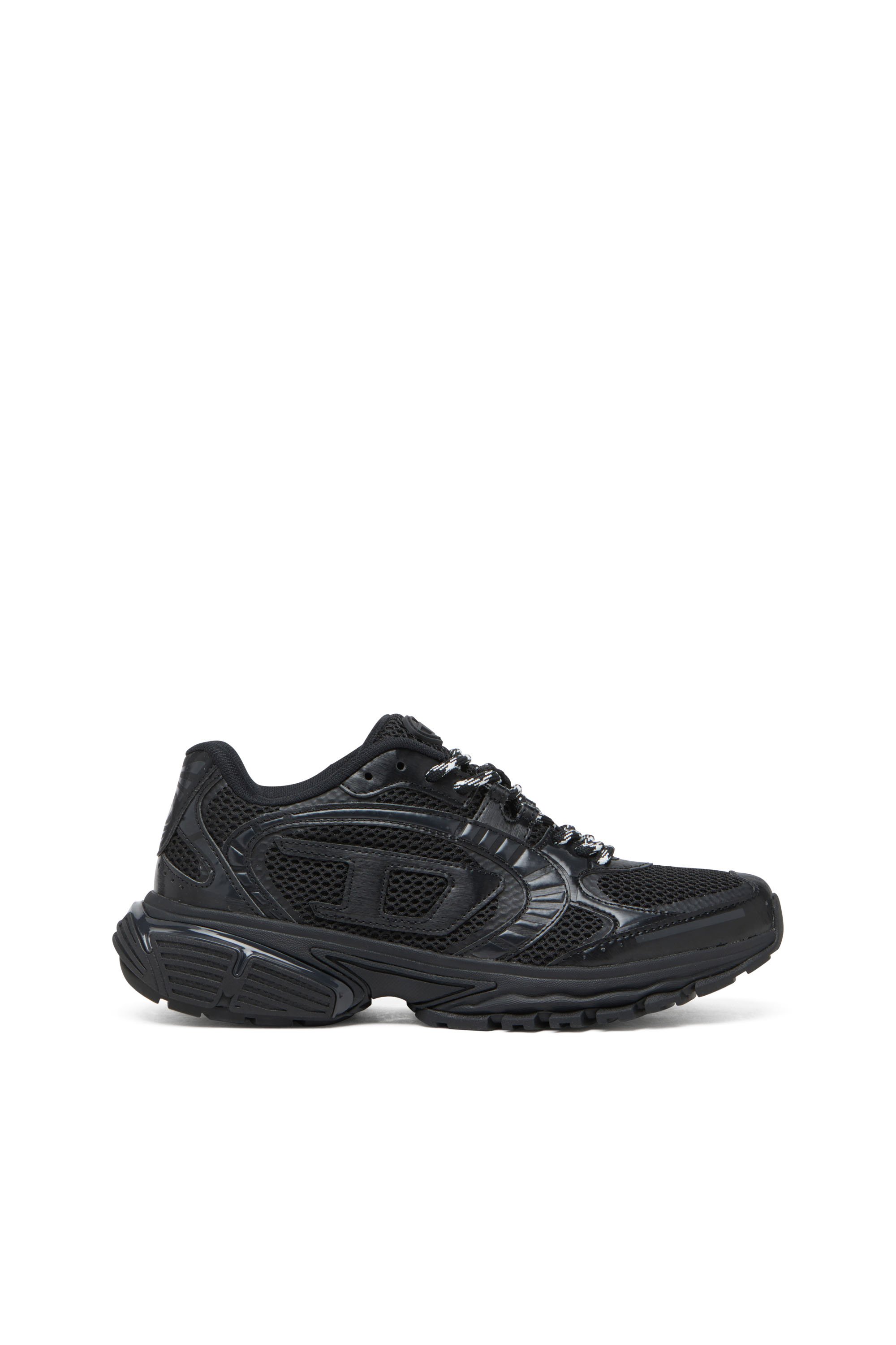 Diesel - S-PRO-V-DENSE LOW W, S-Pro-V-Dense-Sneaker monocromatiche in rete con logo Oval D Donna in Nero - 1