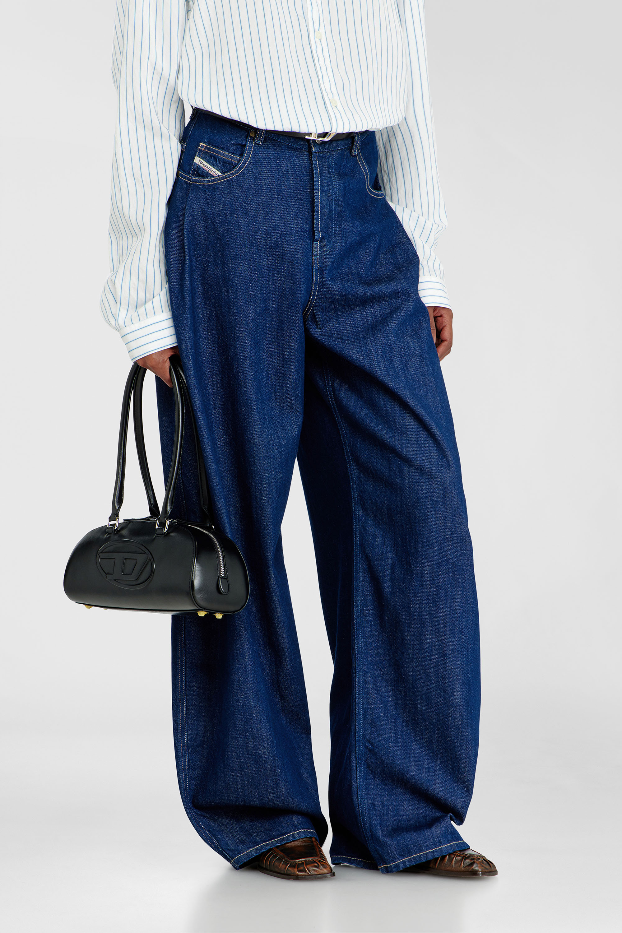 Diesel - Relaxed Jeans 1987 D-Khelz 09Q09 Femme, Bleu Fonc&eacute; - Image 9