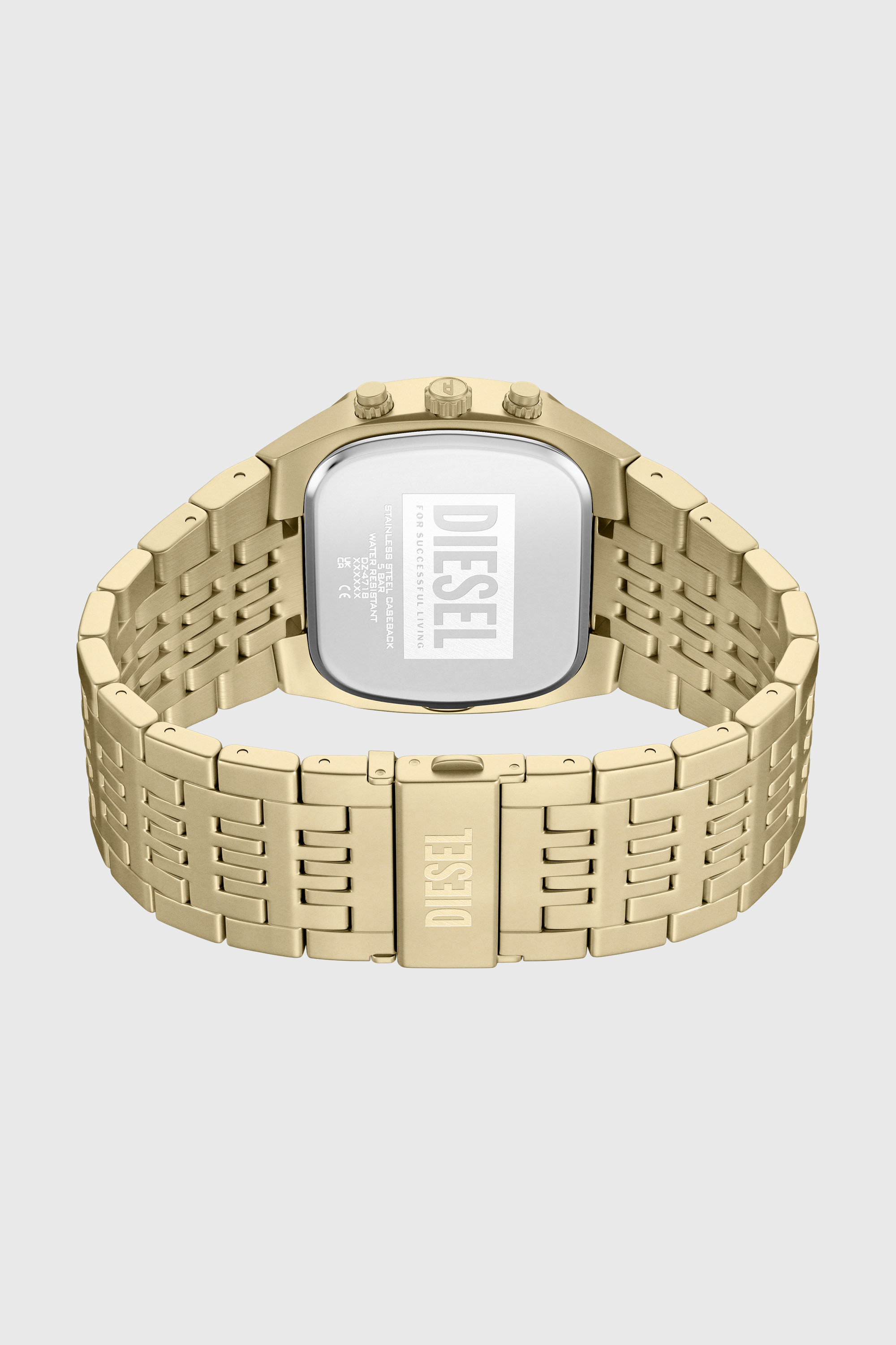 Diesel - DZ4718 WATCH, Orologio Spiked Cushion in acciaio inox dorato Uomo in Oro - 5