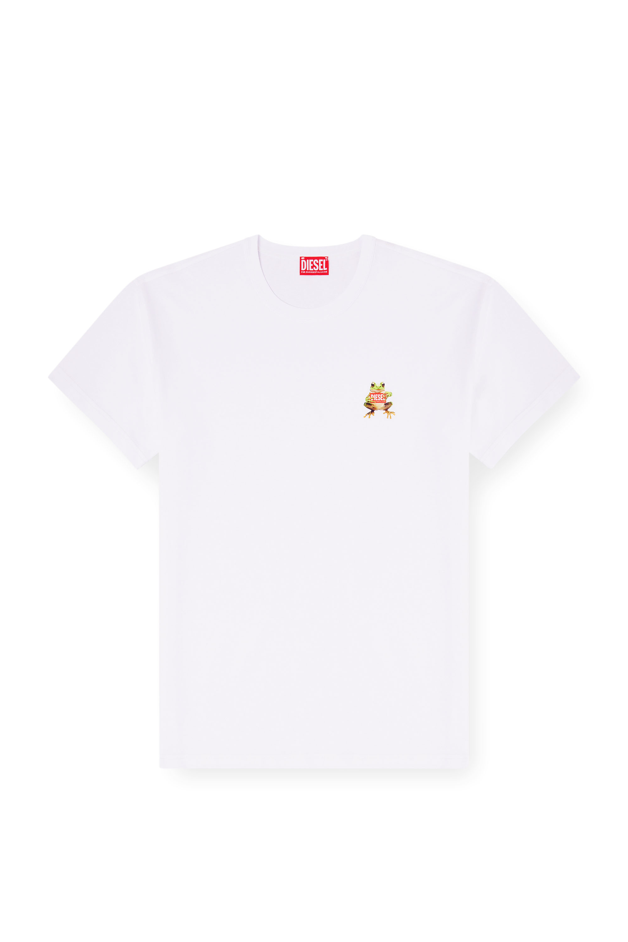 Diesel - T-NORM-FROG, T-shirt con stampa di rana e logo Uomo in Bianco - 3