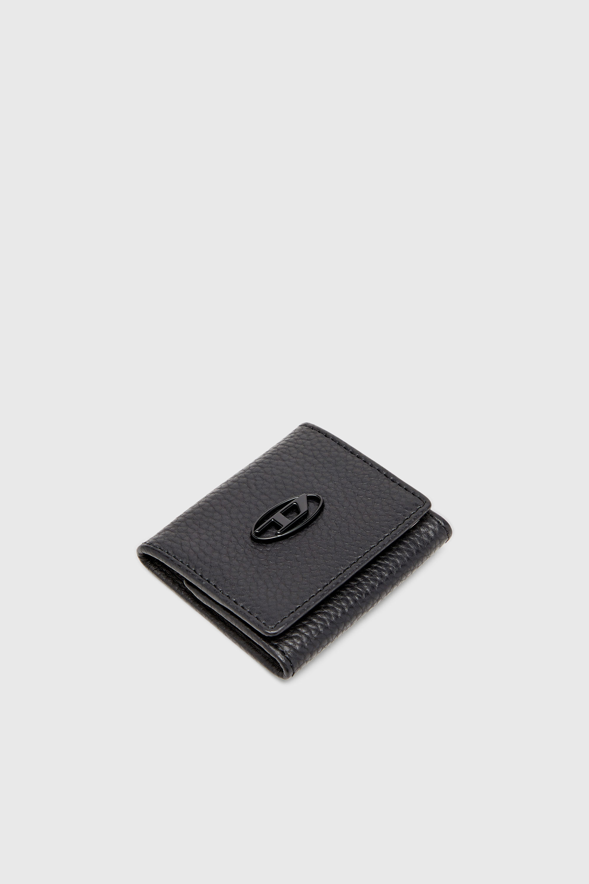 Diesel - HISSU EVO COIN CASE, Porte-monnaie en cuir grain&eacute; Homme in Noir - 4