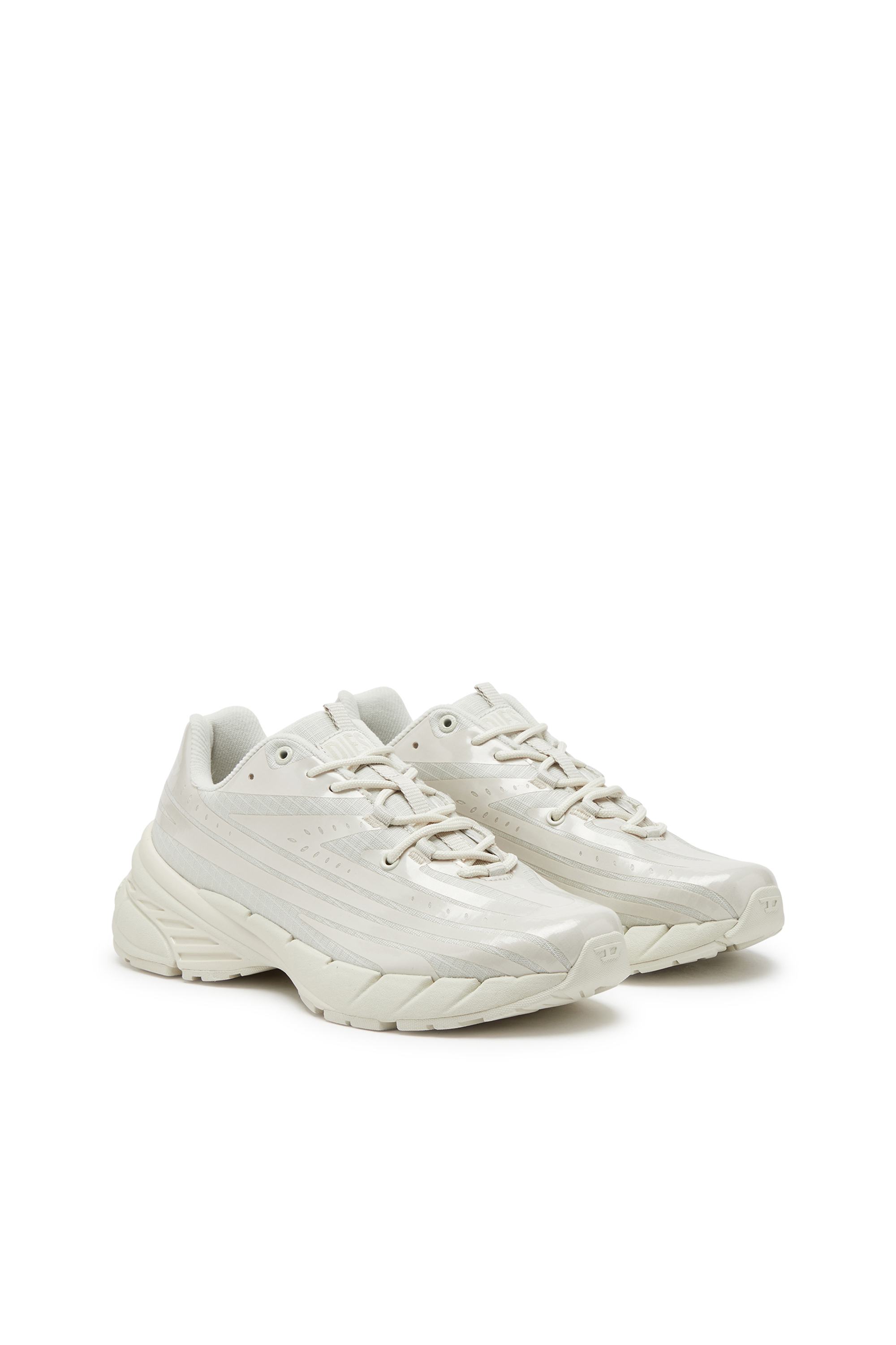 Diesel - D-AIRSPEED LOW W, D-Airspeed Low-Sneakers monochromes avec revêtement nacré Femme in Blanc - 2