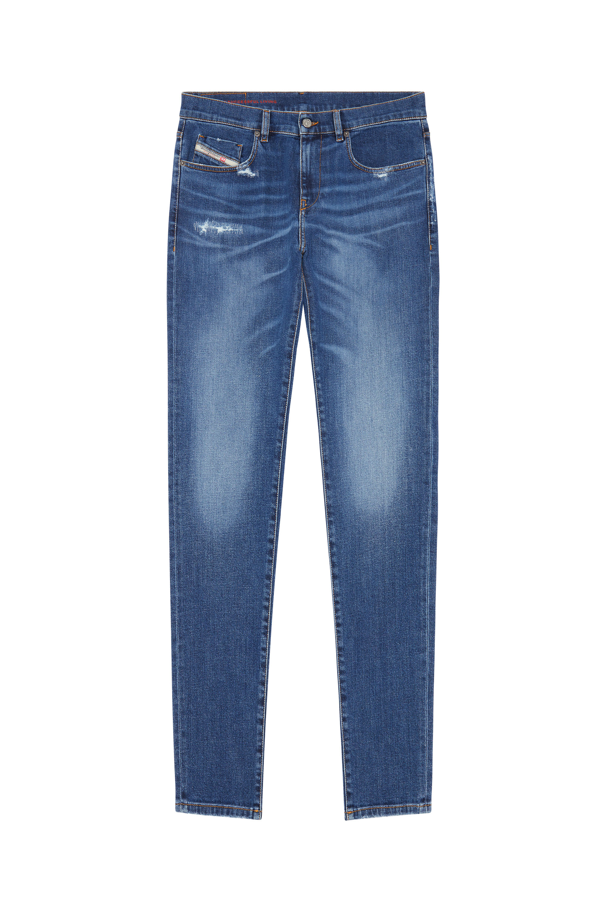 Diesel - 2019 D-STRUKT 09E07 Slim Jeans, Blu medio - Image 6