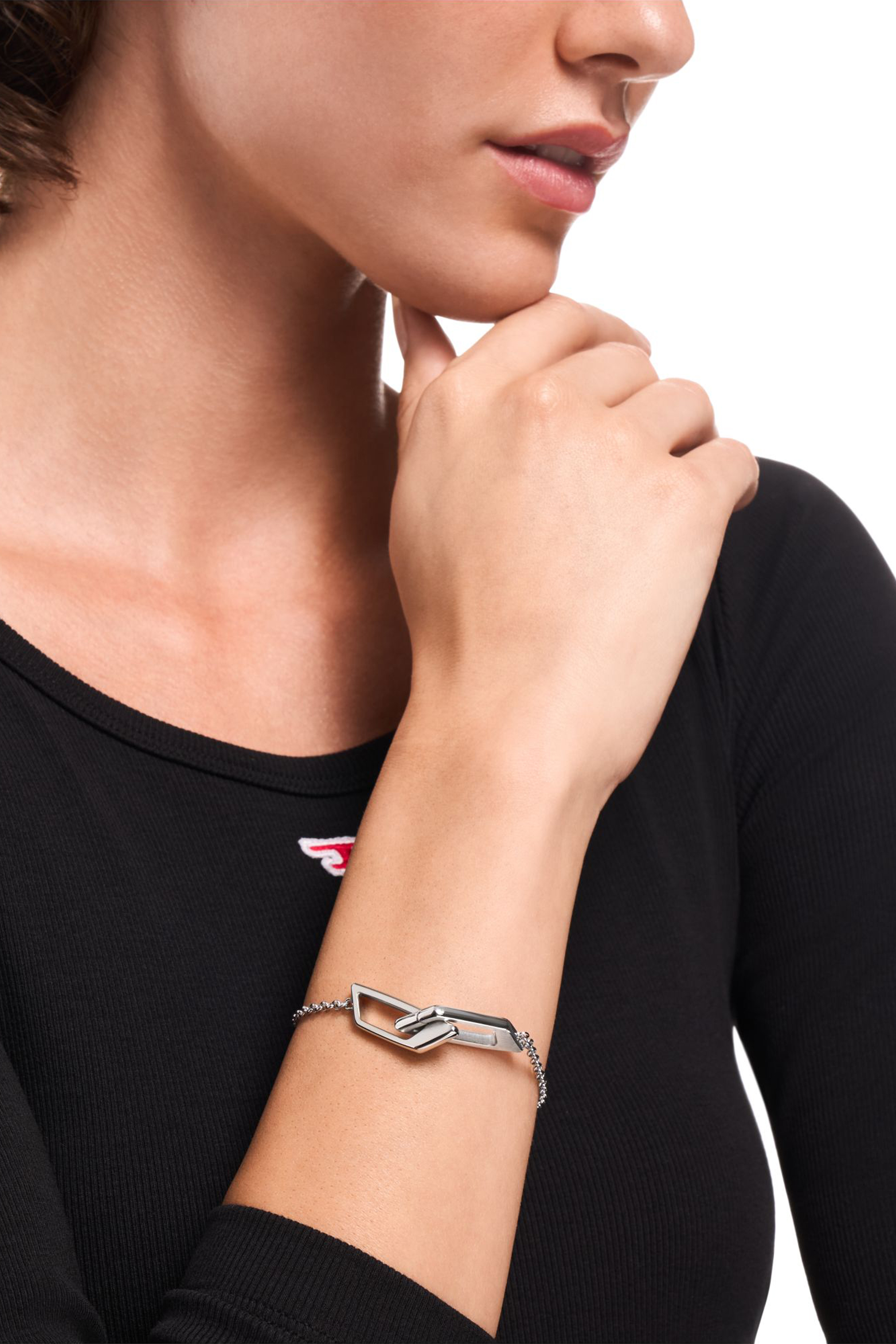 Diesel - DX1726040, Bracciale a catena in acciaio inox Unisex in Argento - 5