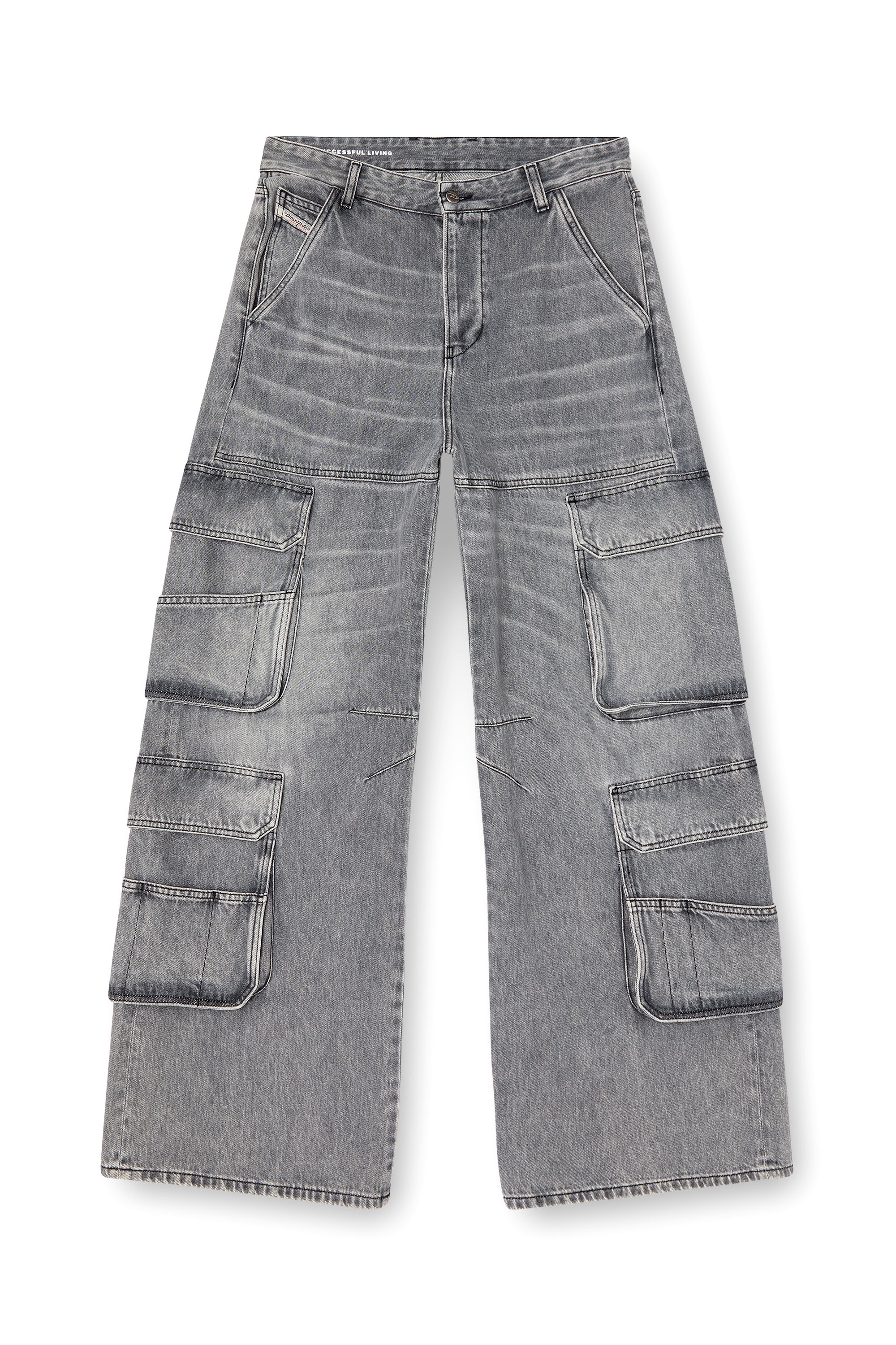 Diesel - Relaxed Jeans 1996 D-Sire 0DCBE Femme, Gris Clair - Image 5