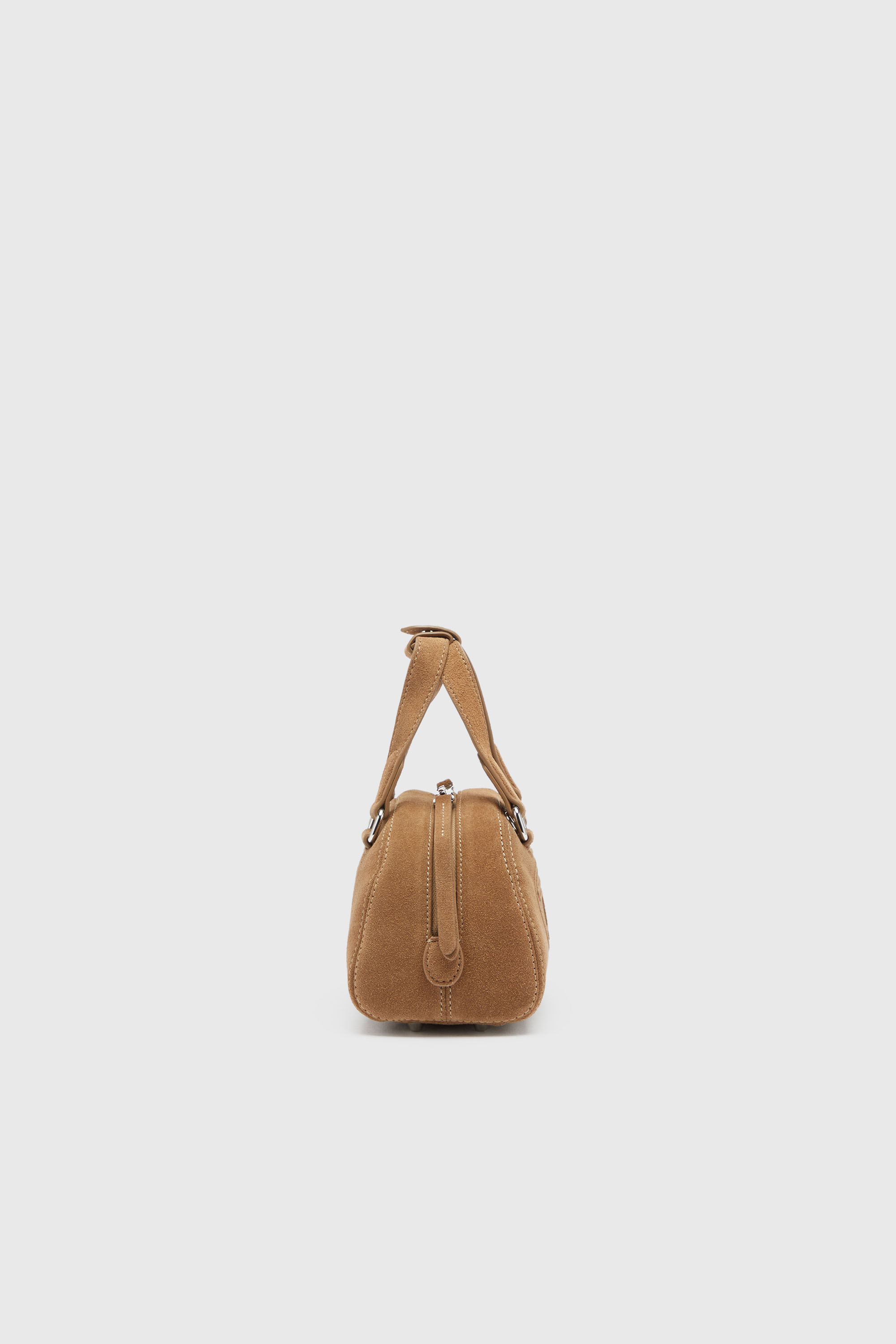 Diesel - 1DR DOME CROSSBODY, 1DR Dome-Borsa bowling piccola in pelle scamosciata Unisex in Beige - 2