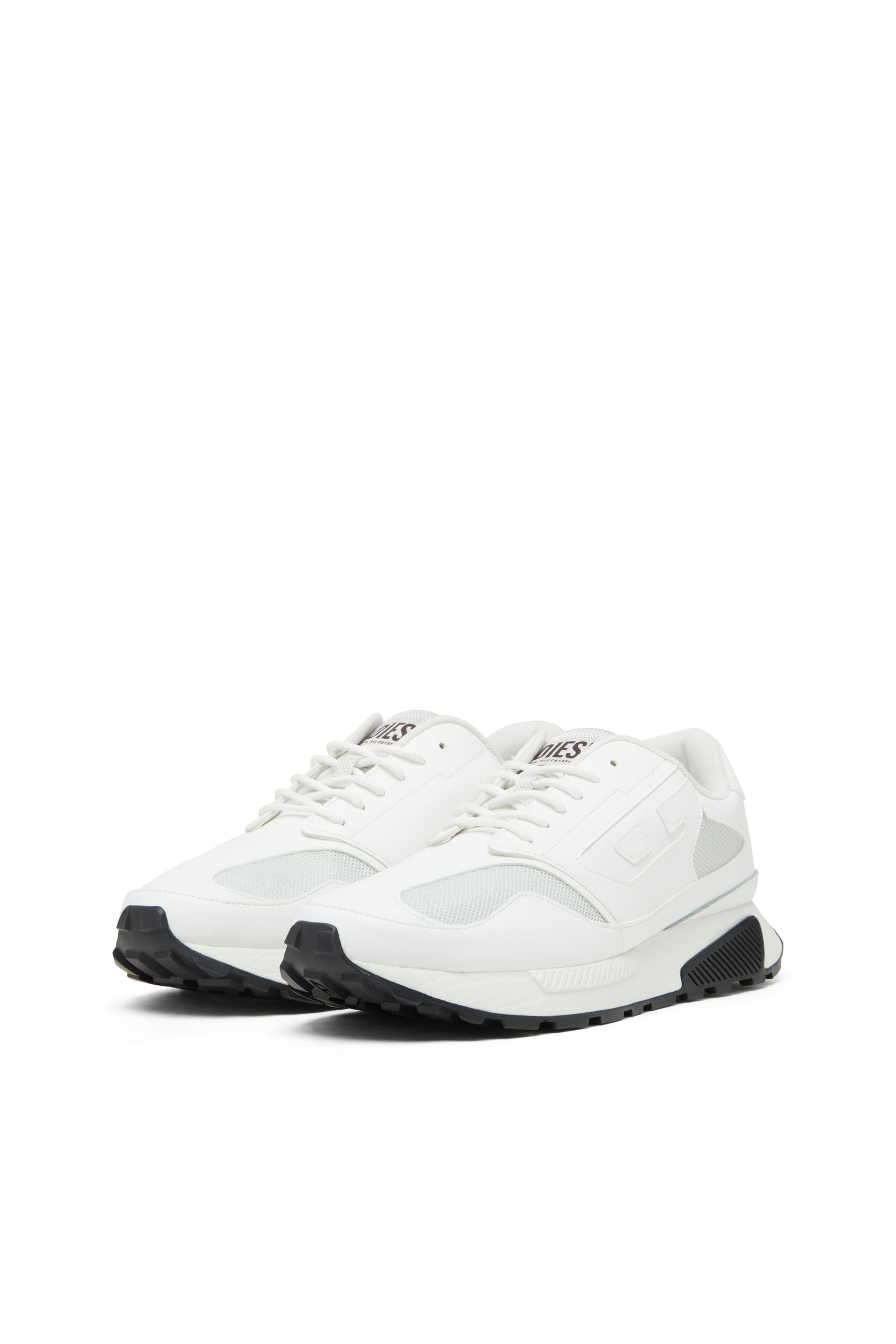 Diesel - S-TAME-D RUNNING, Sneakers en mesh, cuir suédé et PU Homme in Blanc - 8