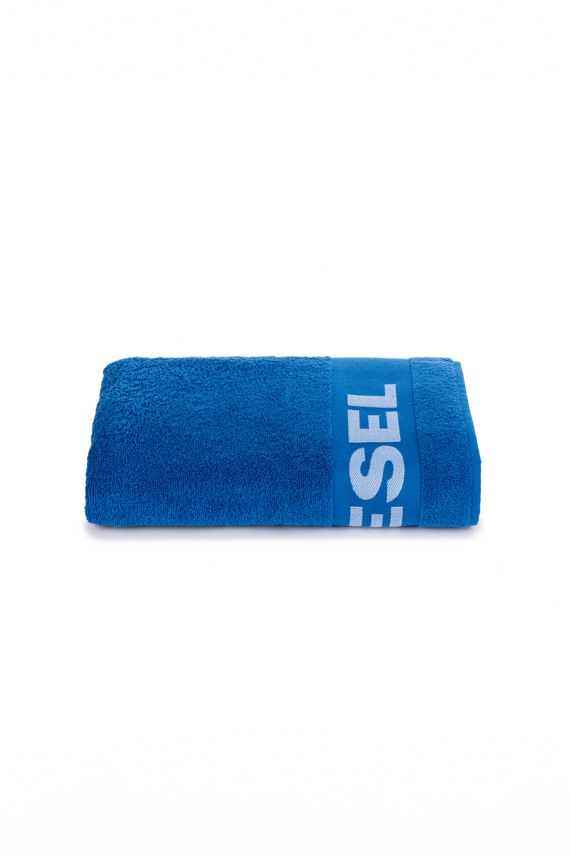 Diesel - 1015212 LOGO-COTTON TOWEL 100X180 BLUE, Serviette en Éponge de Coton avec Logo Mixte in Bleu - 1