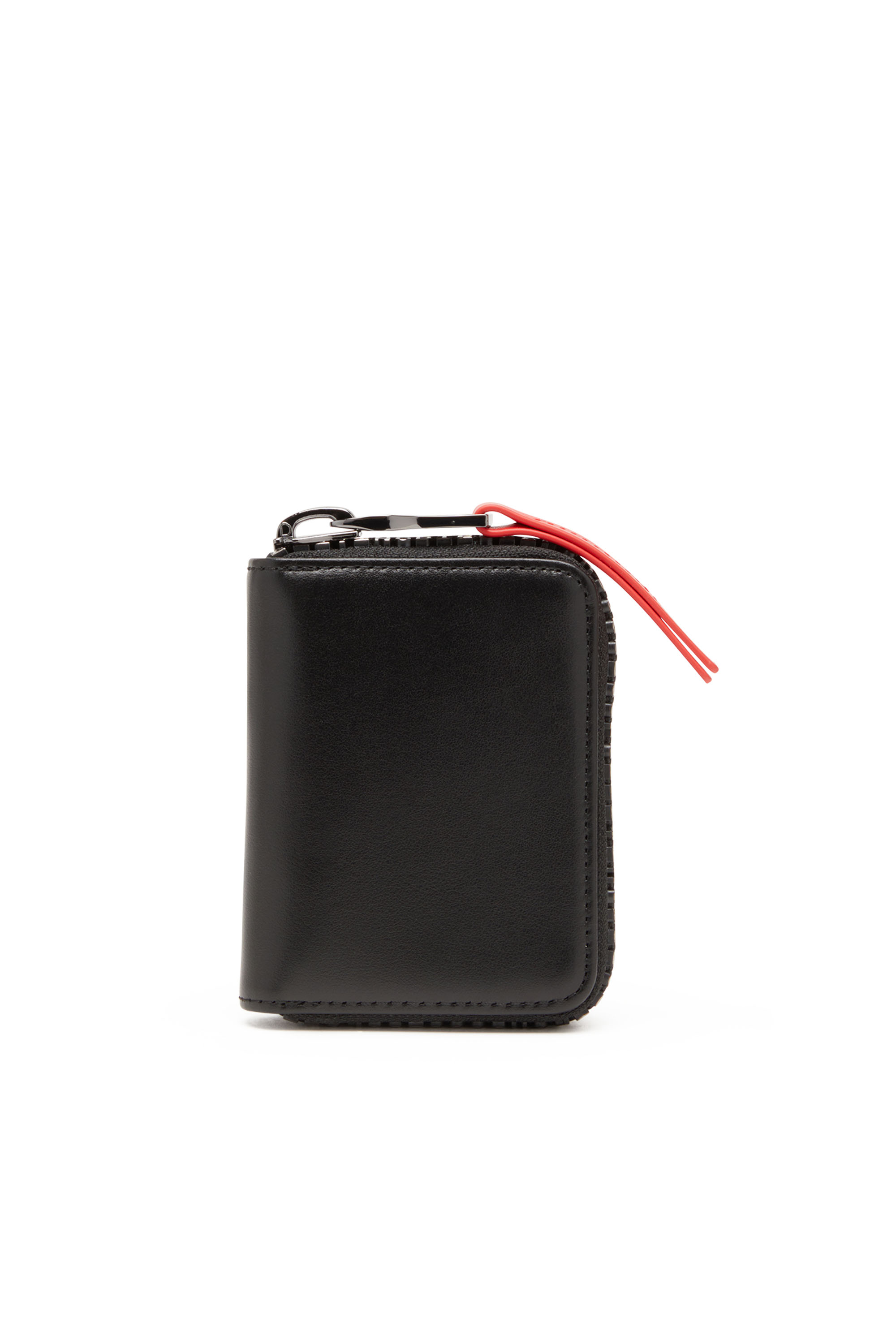 Diesel - ZIP-D KEY HOLDER 6, Homme Porte-clés en cuir avec zip à logo in Noir - Image 2