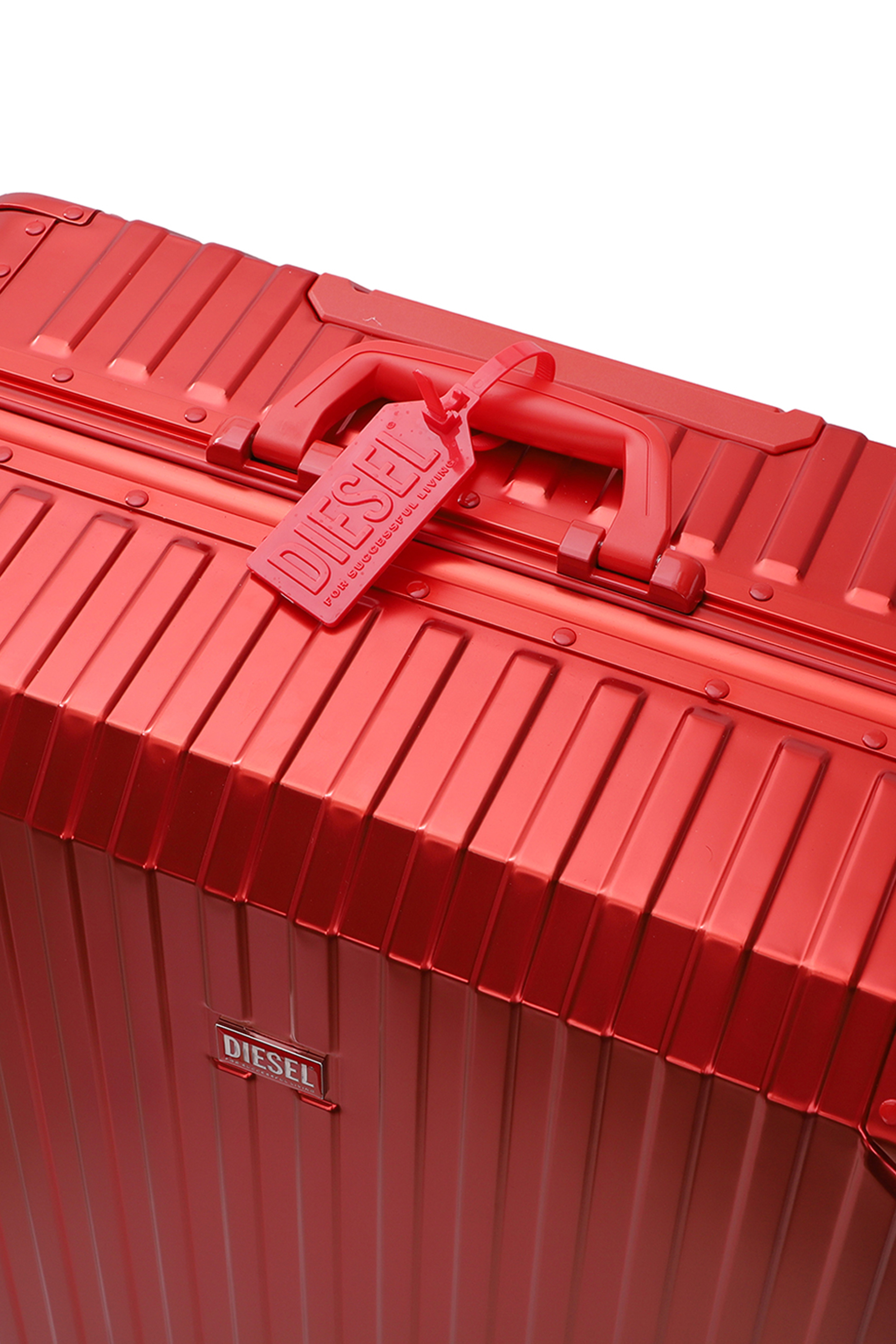 Diesel - DIESEL ALUMINUM TROLLEY- DSL002, Unisex Koffer aus Aluminium Gr&ouml;&szlig;e L in Rot - 6