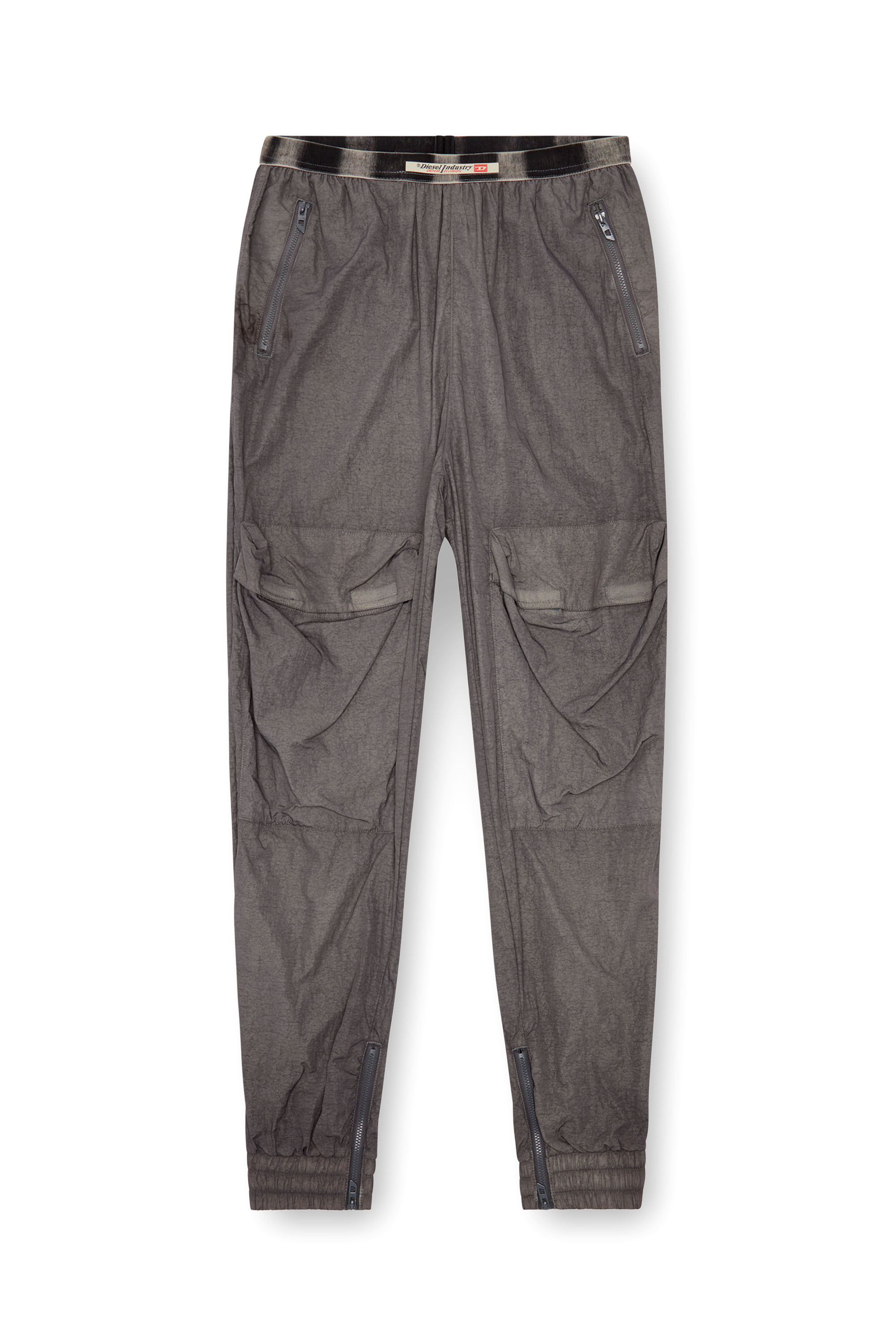 Diesel - P-ARADISE, Woman Cargo pants in faded nylon in Grey - Image 3