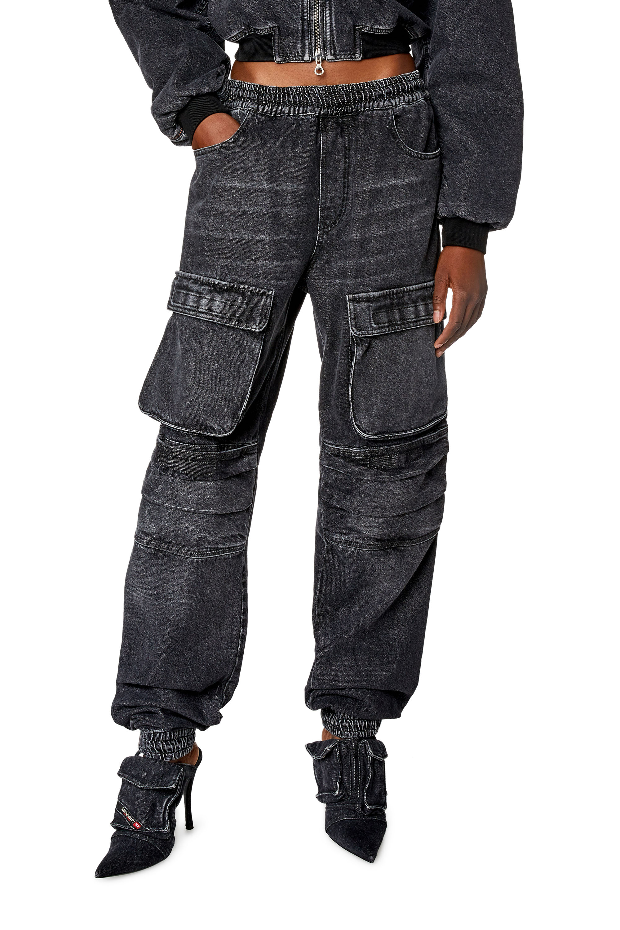 Diesel - Straight Jeans D-Mirt 0HLAA, Noir/Gris foncé - Image 1