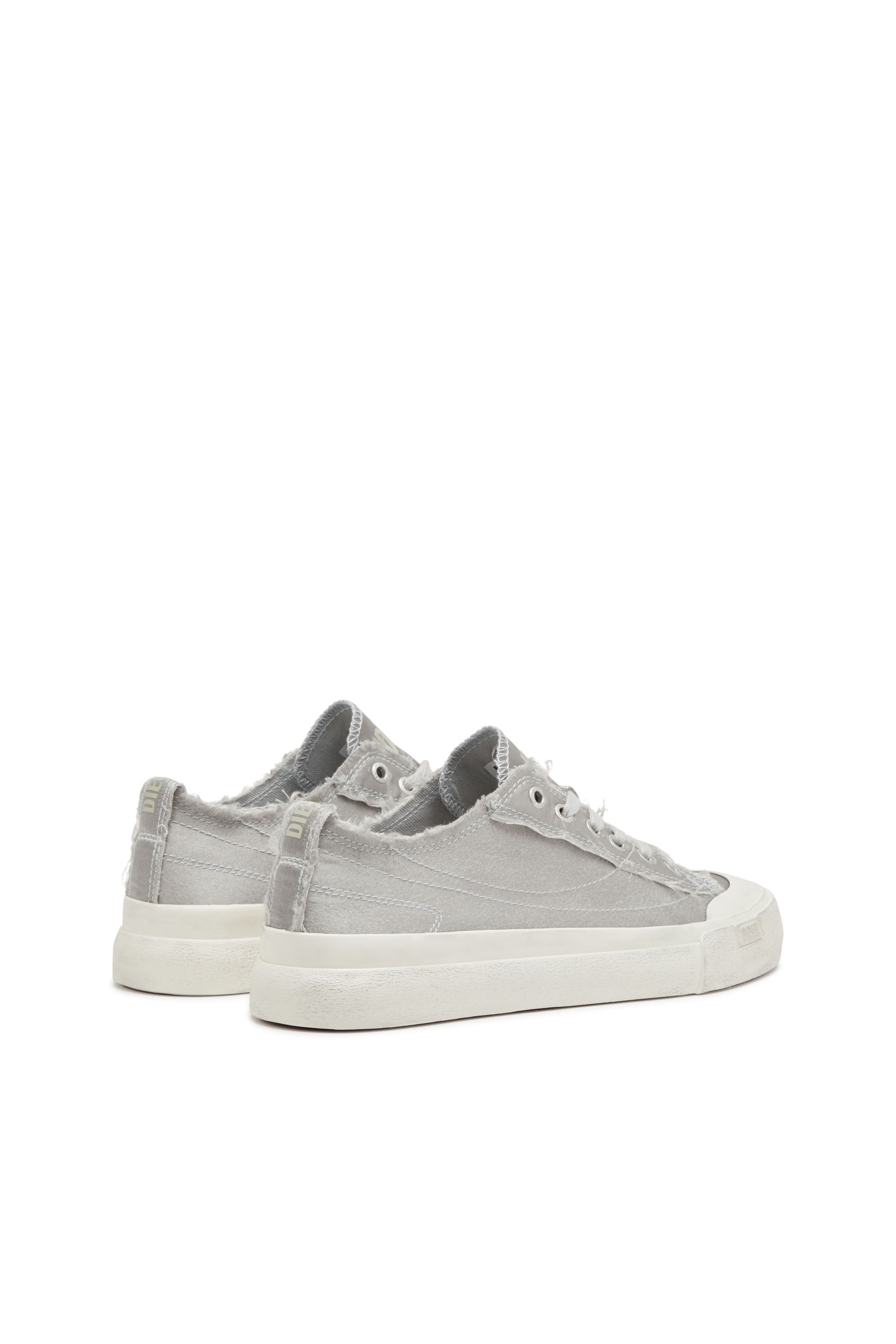 Diesel - S-ATHOS LOW W, Woman S-Athos Low-Sneakers in distressed satin in Grey - Image 4