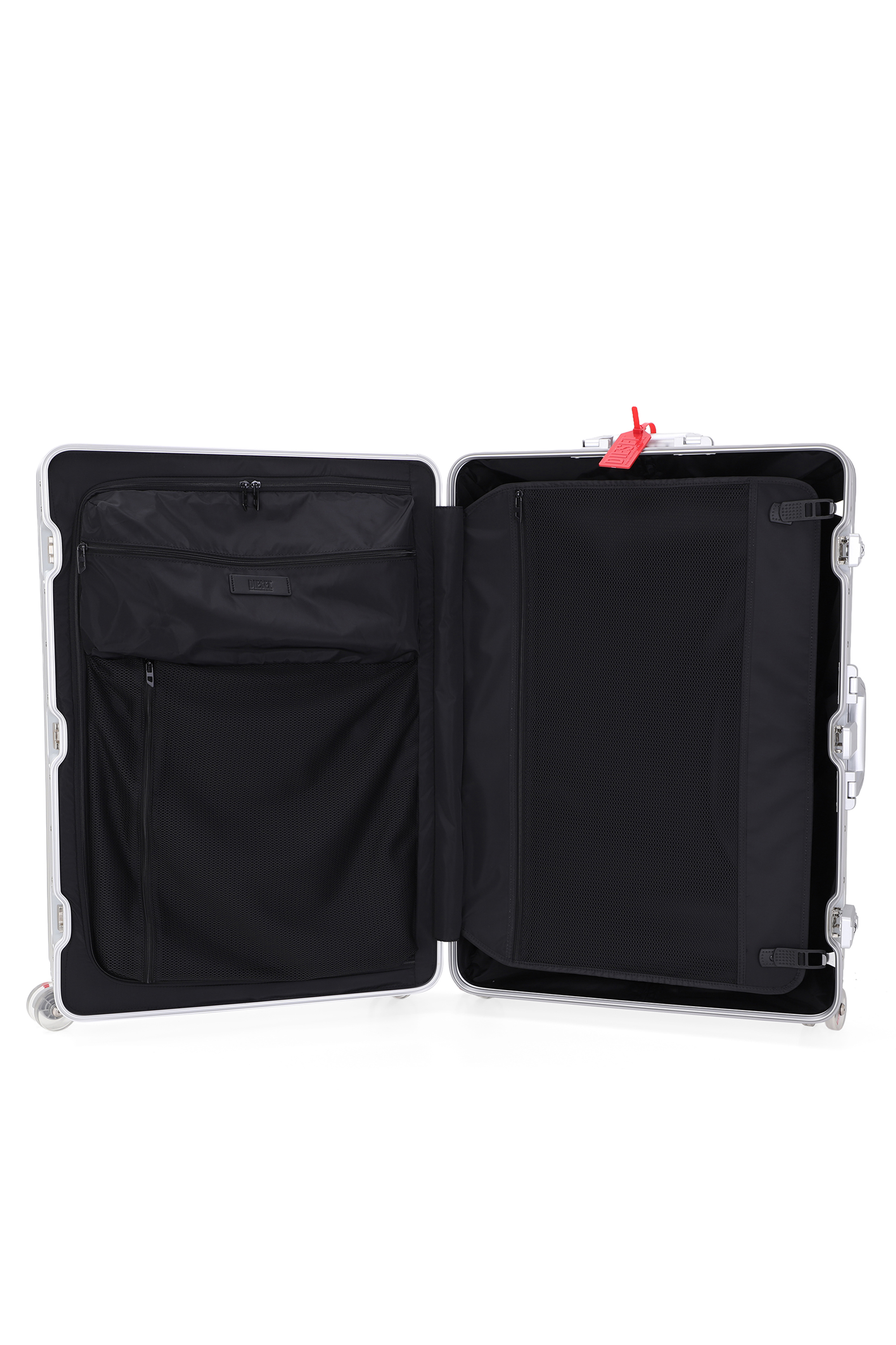 Diesel - DIESEL ALUMINUM TROLLEY- DSL002, Valise en aluminium taille L Mixte in Gris argent&eacute; - 3