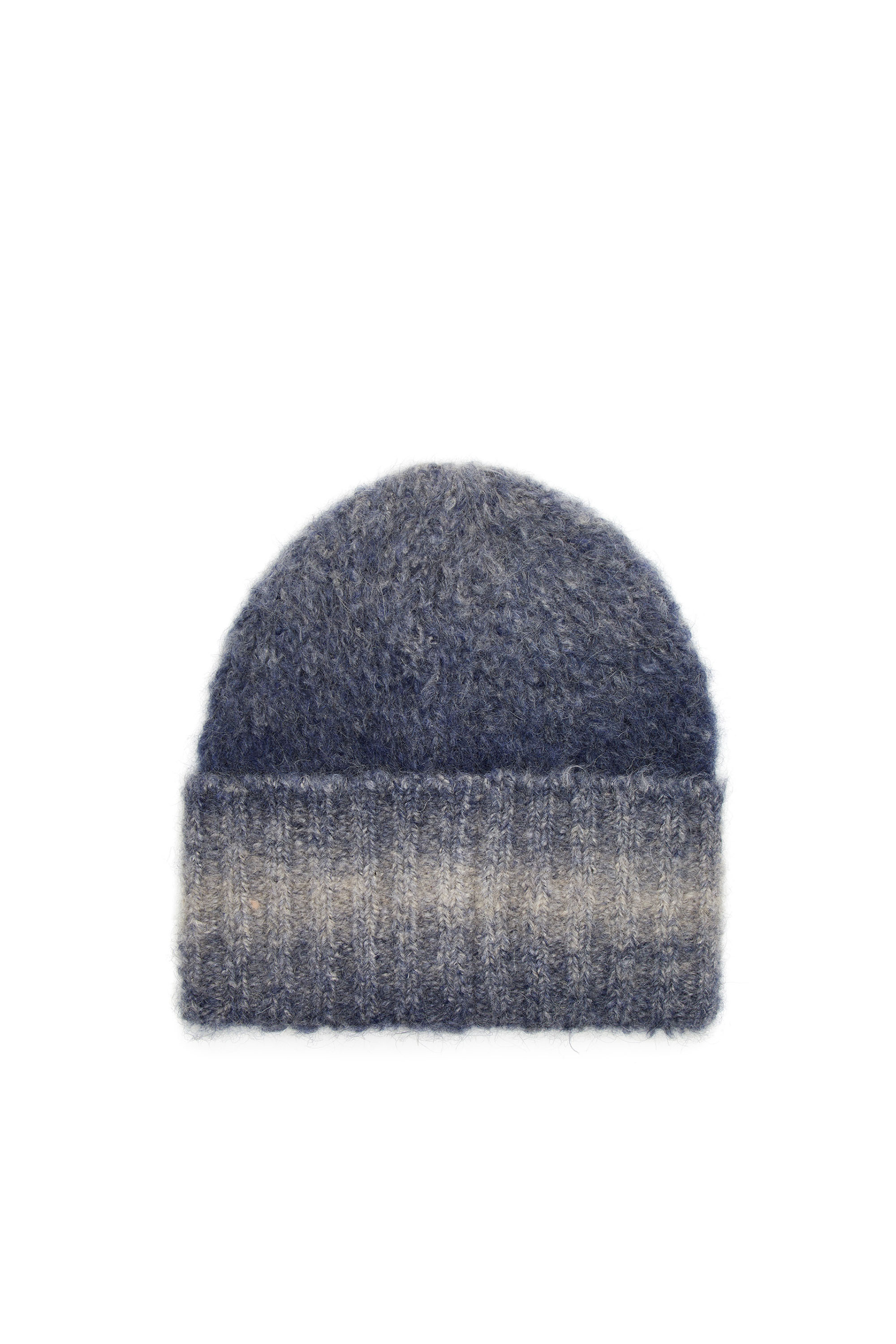 Diesel - K-PELO, Unisex Beanie in alpaca con ricamo Oval D in Blu - Image 2