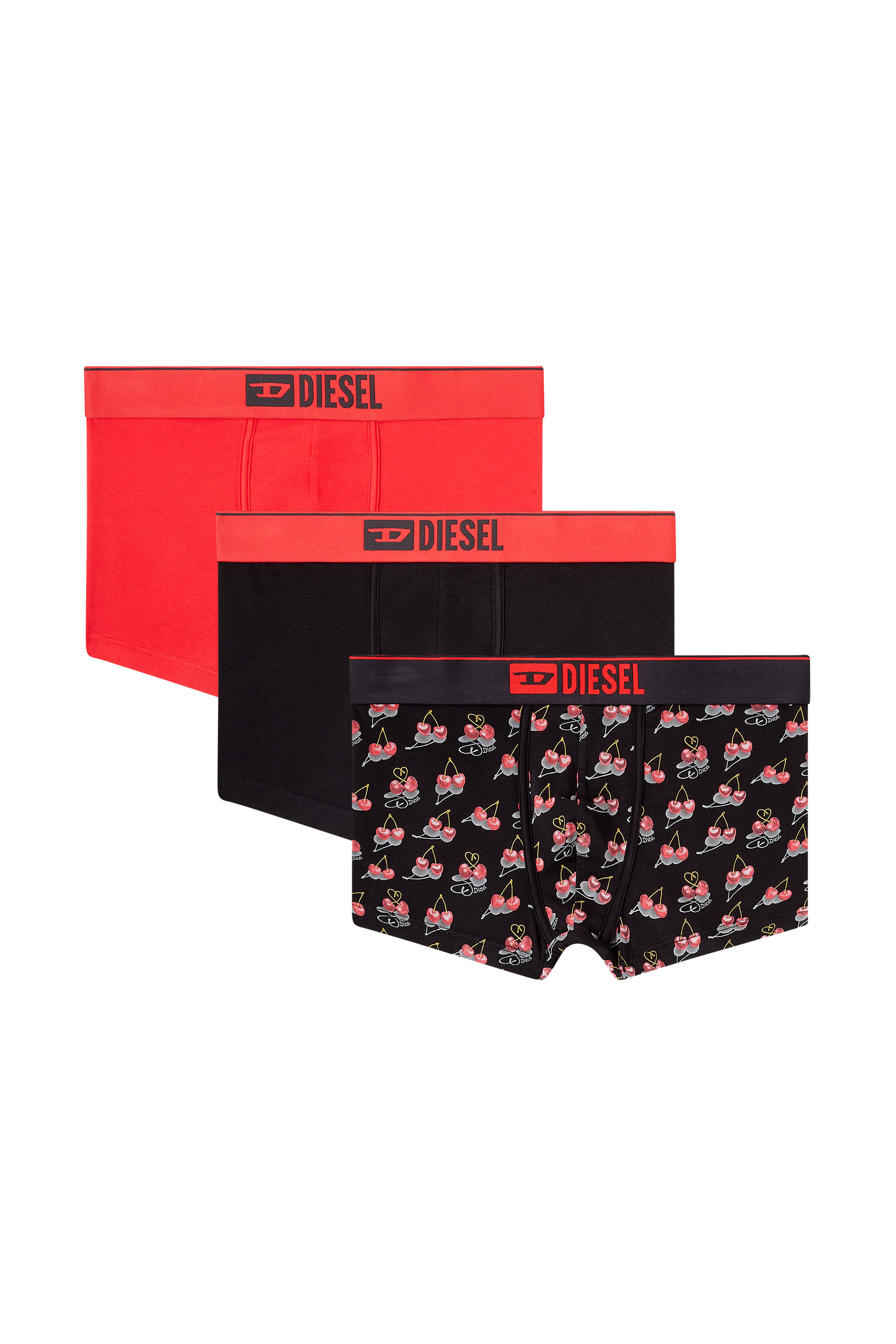 Diesel - DAMIEN-GFT-3PACK, Confezione da 3 boxer a cuore ciliegia Uomo in Multicolor - 1