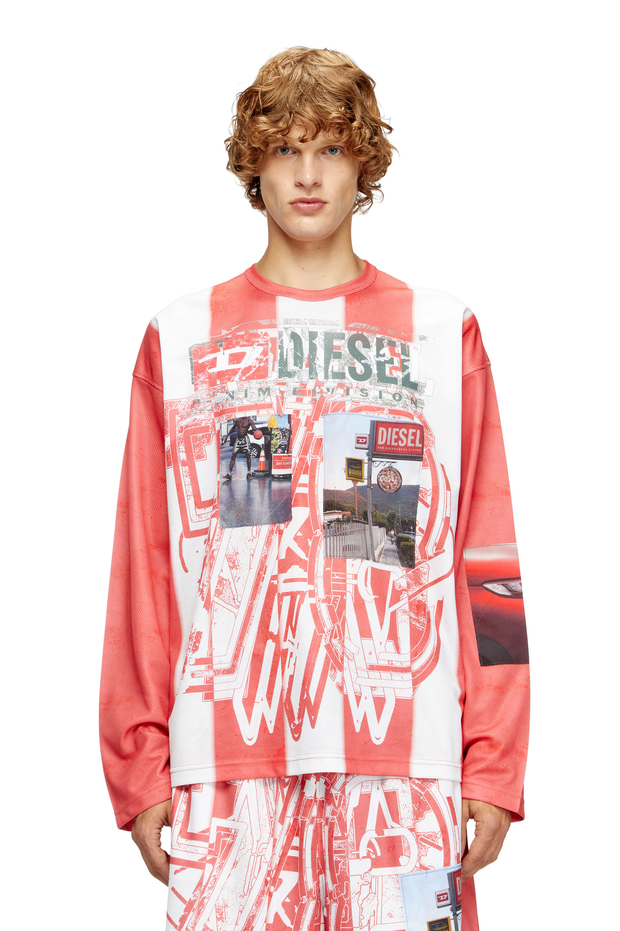 Diesel - T-RUBY, T-shirt a manica lunga con patch fotografiche Uomo in ToBeDefined - 1