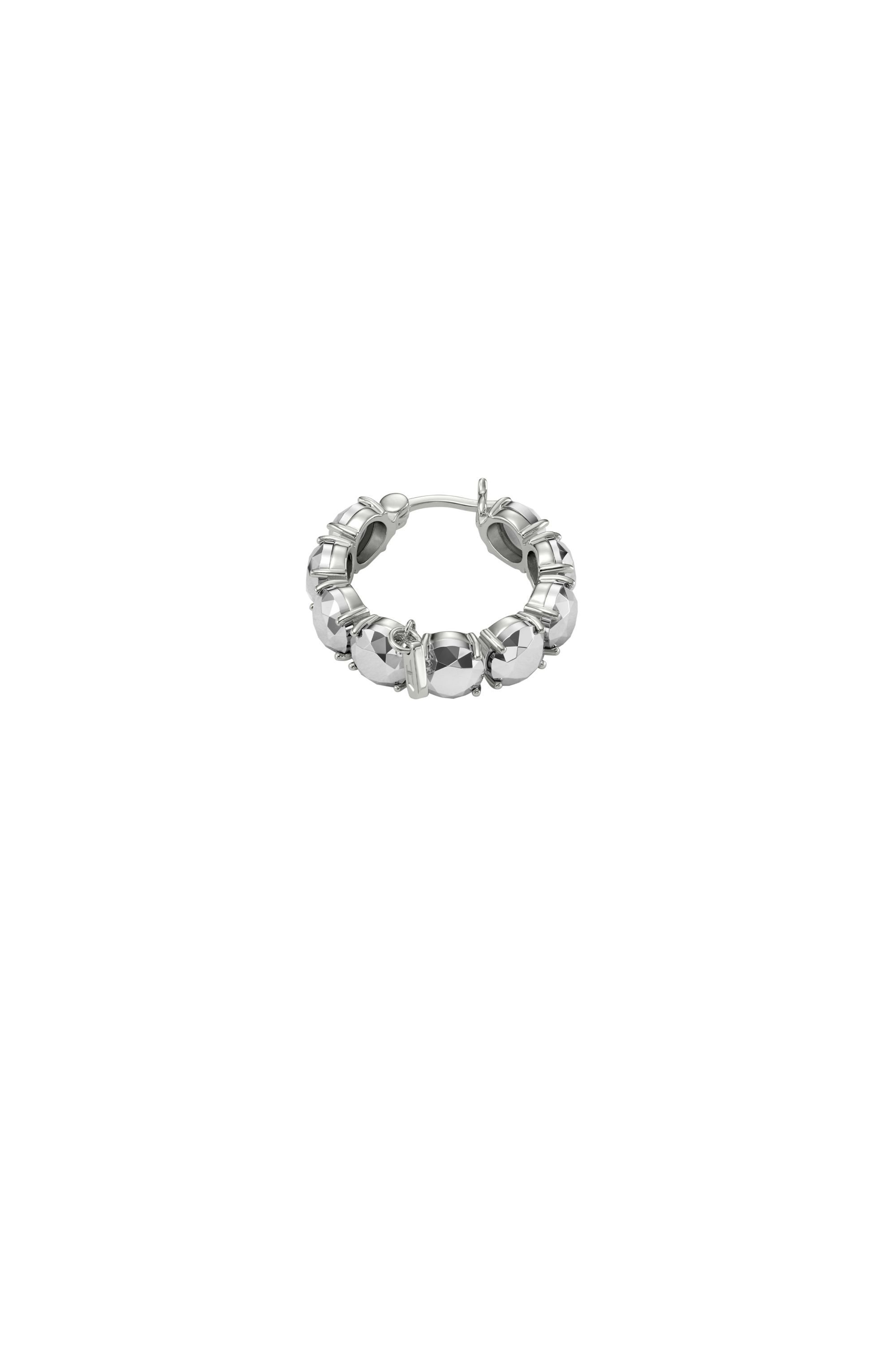 Diesel - DL1357040 STERLING SILVER JEWEL, Orecchino a cerchio in argento sterling Unisex in Argento - 1