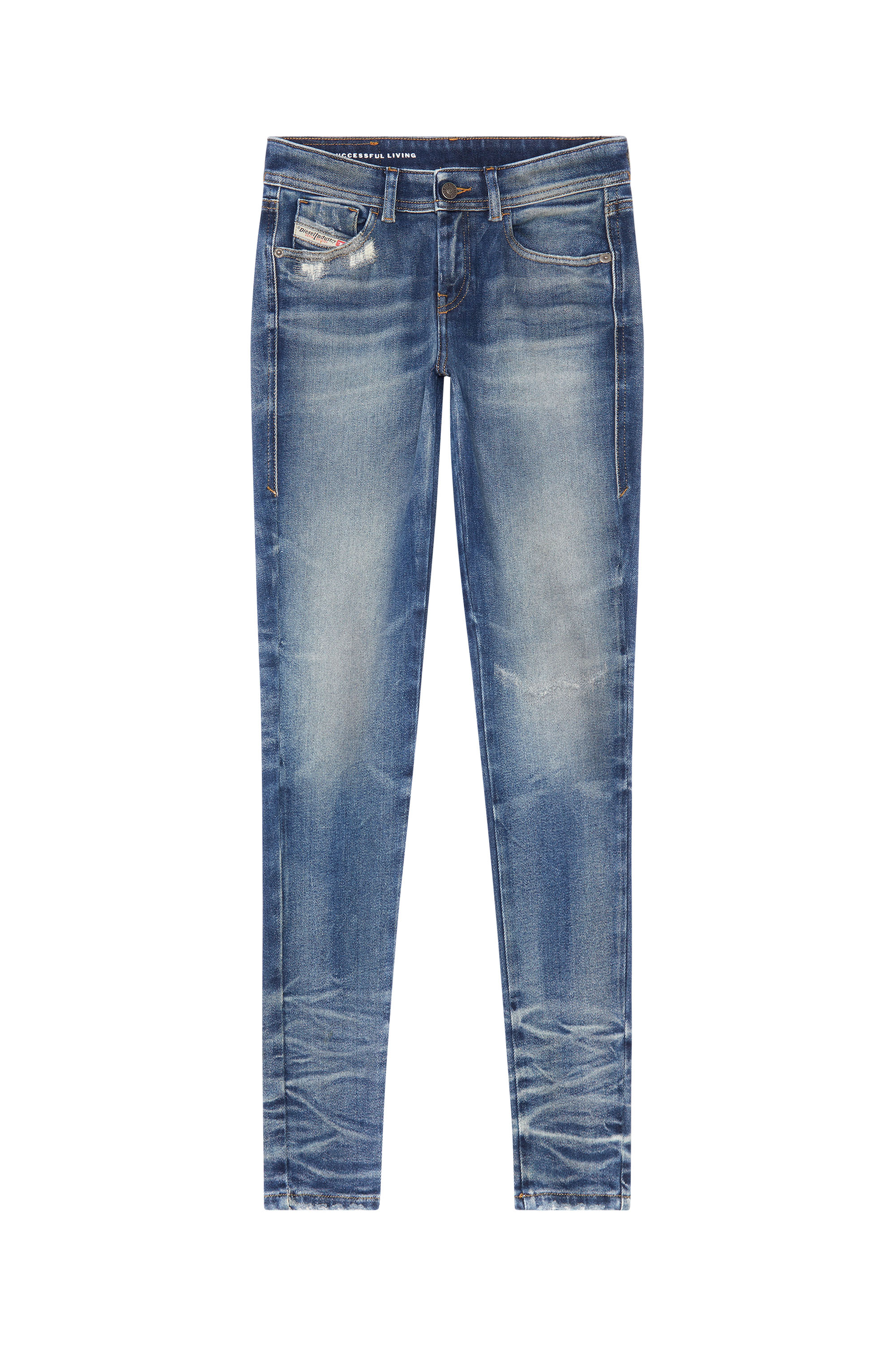Diesel - Super skinny Jeans 2017 Slandy 09G14, Blu medio - Image 5