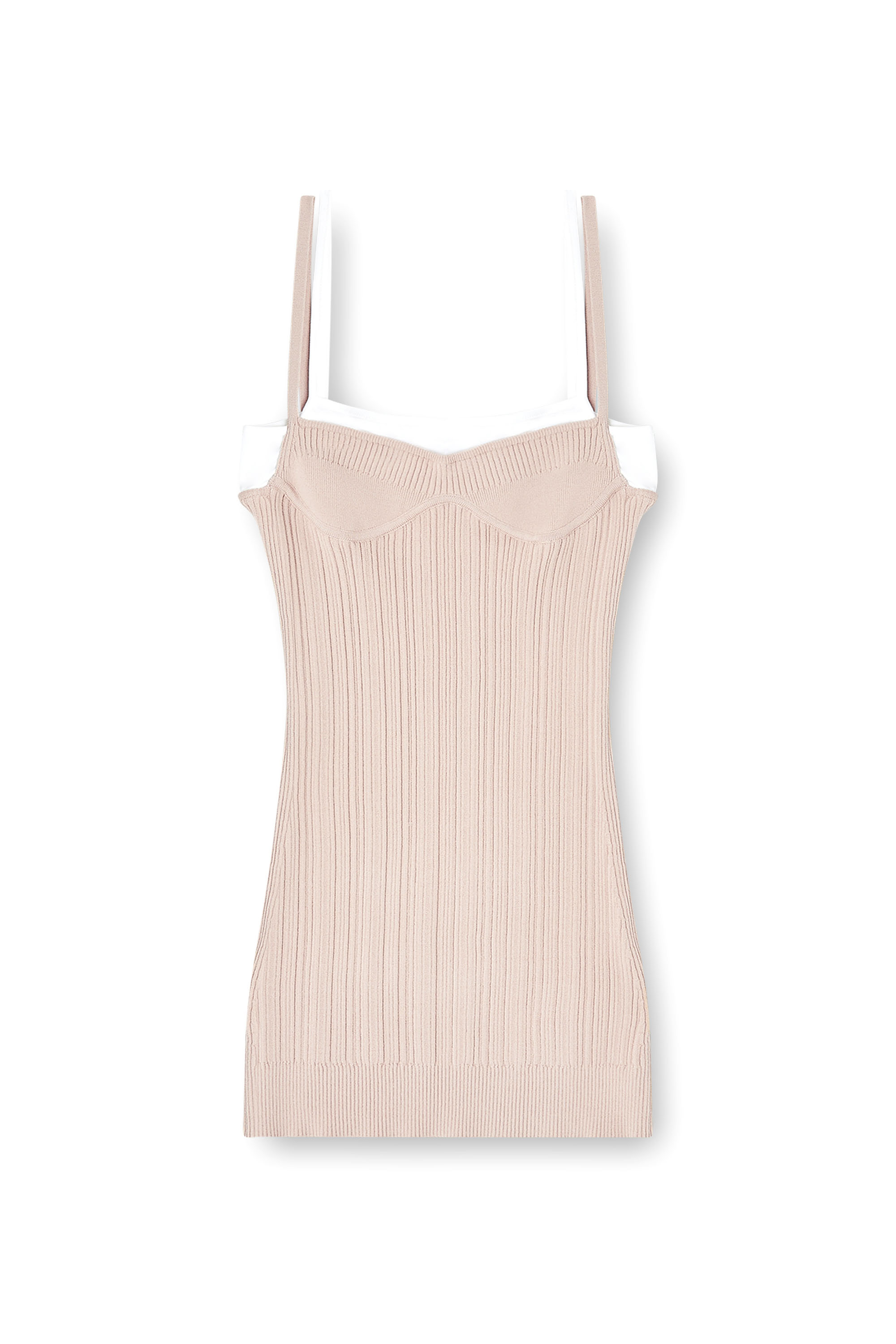 Diesel - M-ZANDRA, Tank dress a costine con effetto sovrapposto Donna in ToBeDefined - 2