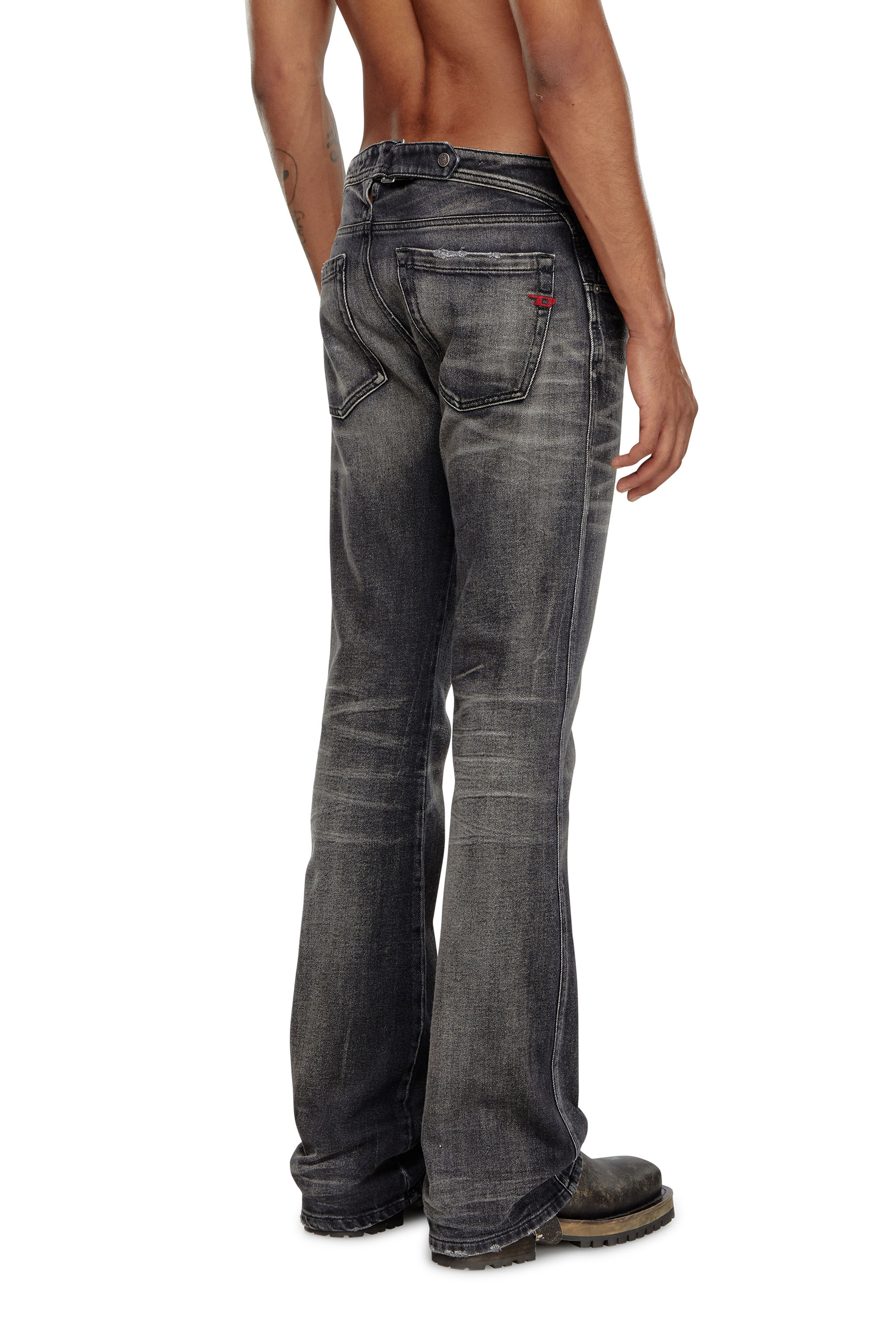 Diesel - Man Bootcut Jeans D-Backler 09J65, Black/Dark grey - Image 3