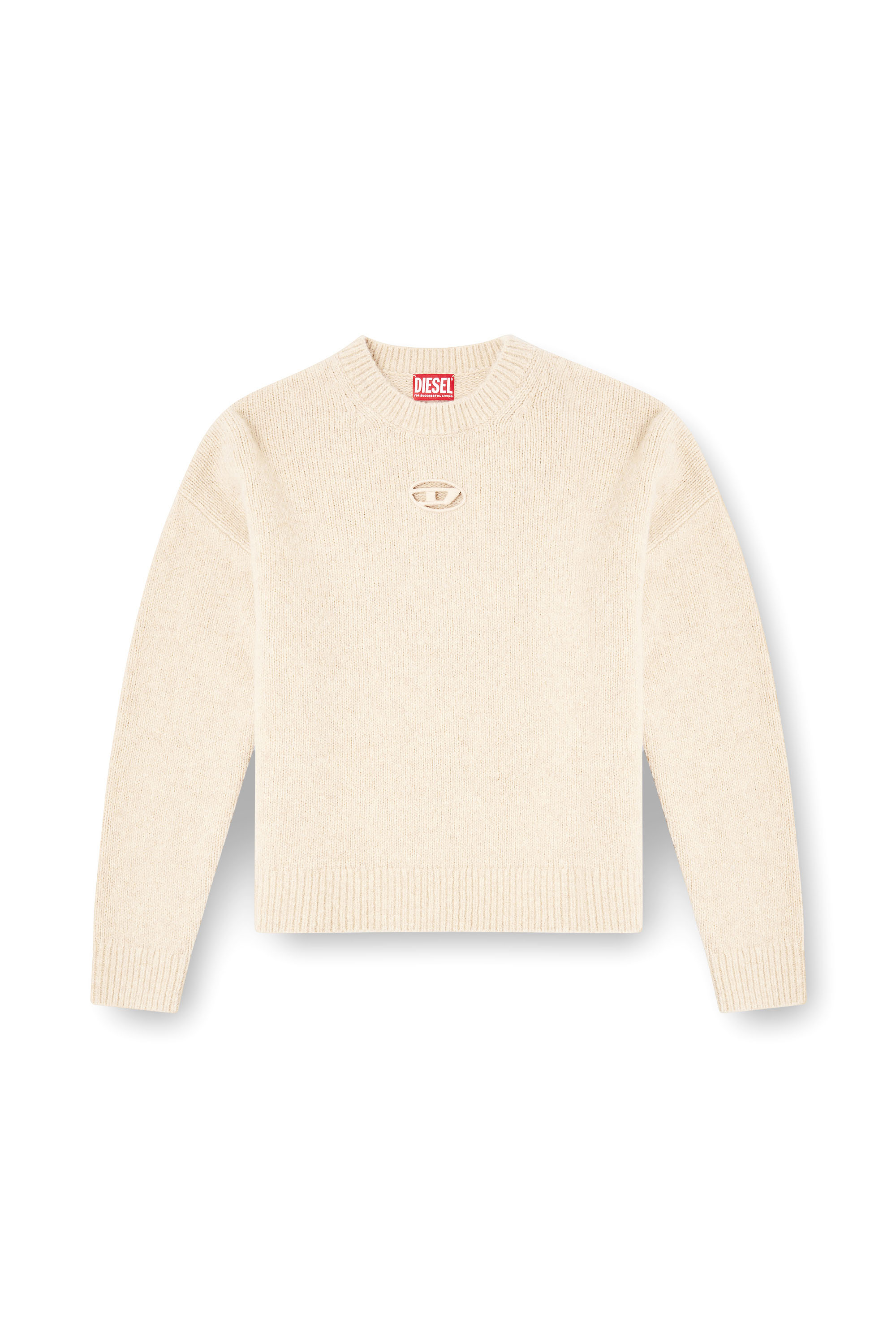 Diesel - M-AREETA, Jumper in wool and alpaca blend Donna in Beige - 3