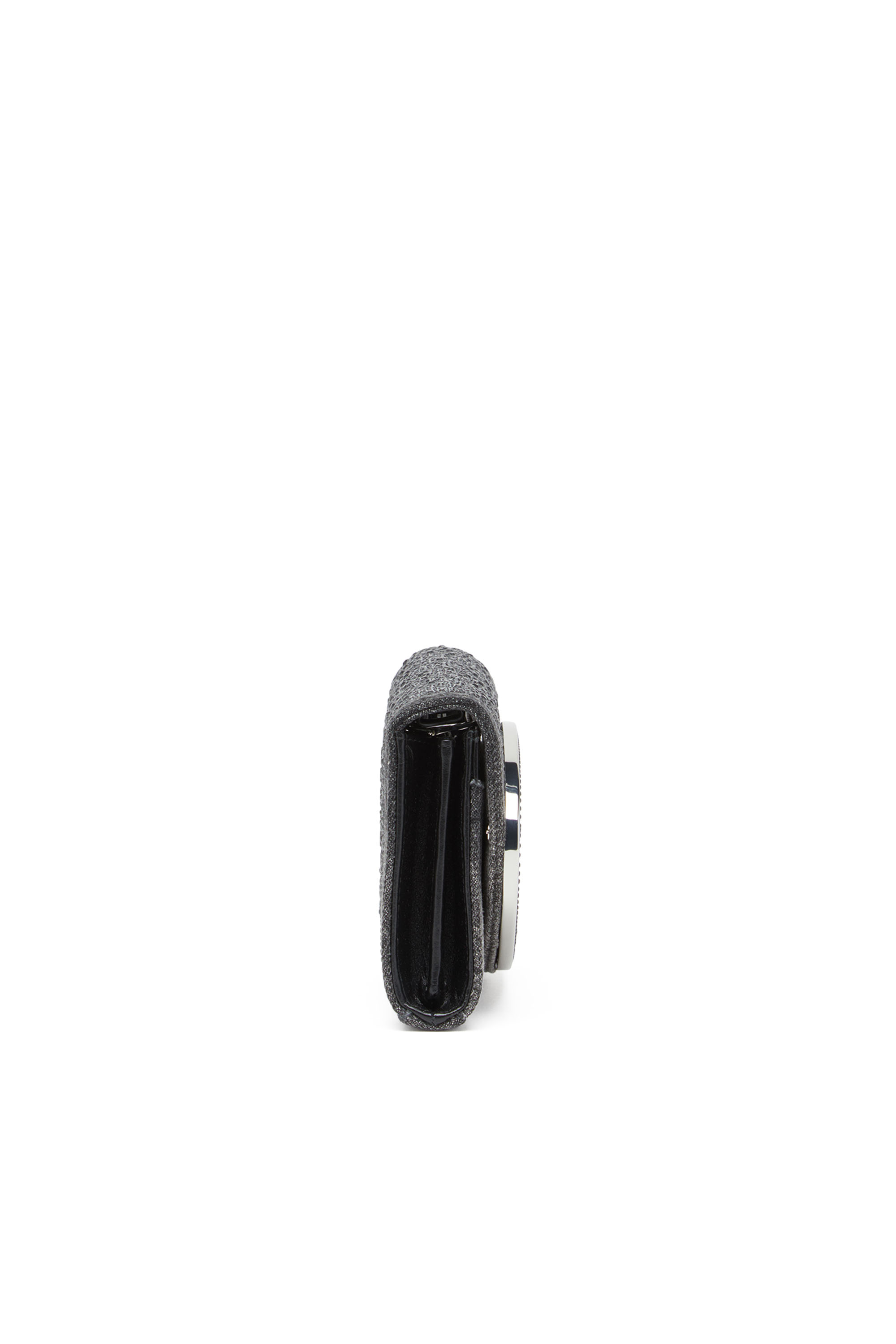 Diesel - 1DR WALLET STRAP, Donna Pouch portafoglio in denim con cristalli in Nero - Image 3
