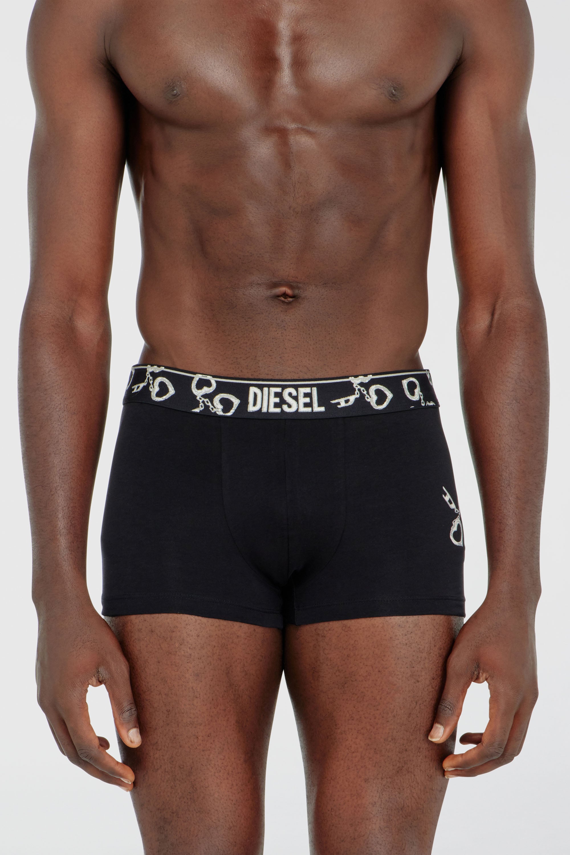 Diesel - DAMIEN-GFT-3PACK, Set da tre boxer lungo con motivo manette Uomo in Nero - 2