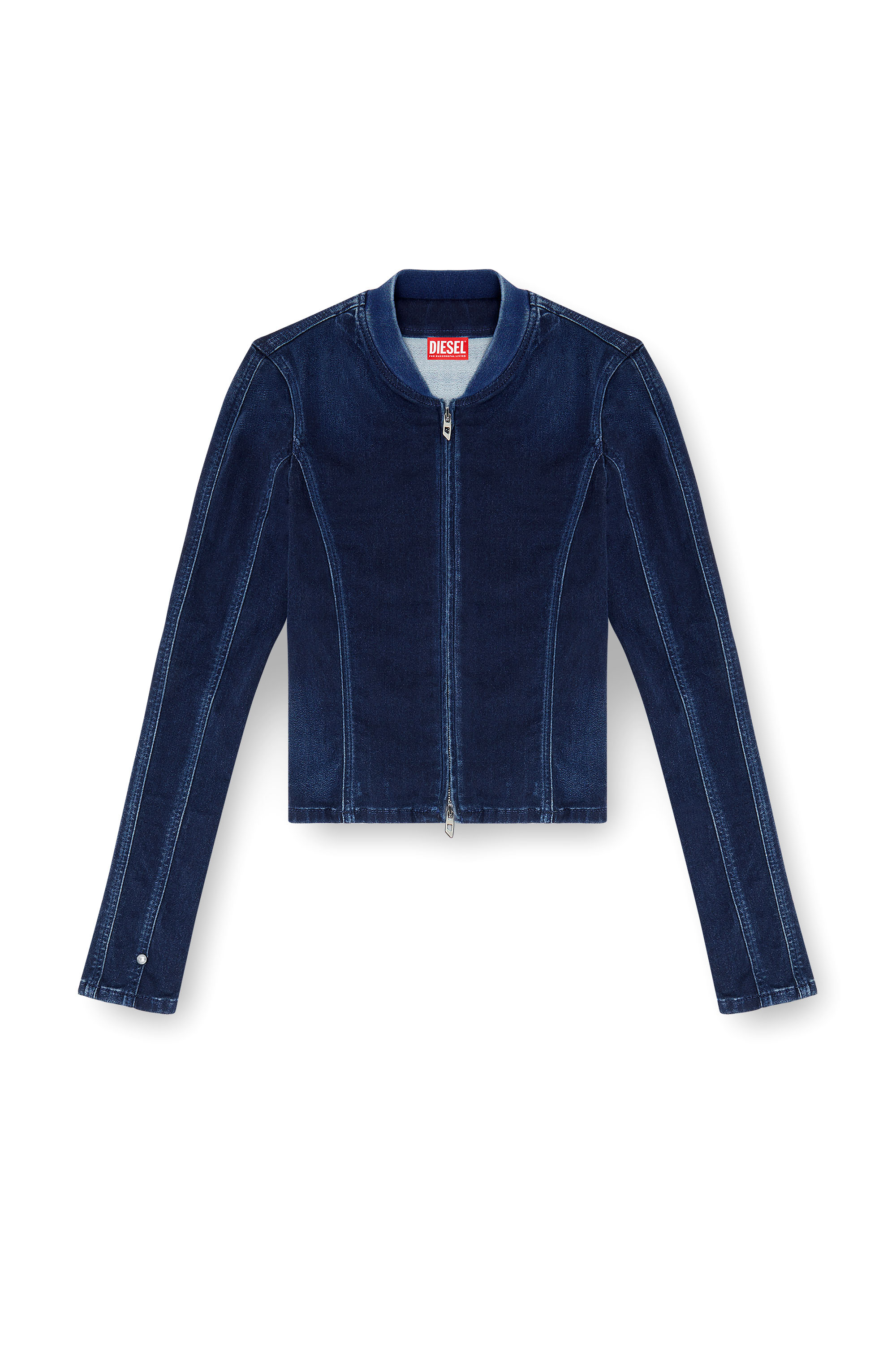Diesel - DE-GARY-D JOGG, Veste courte en JoggJeans Femme in Bleu - 3