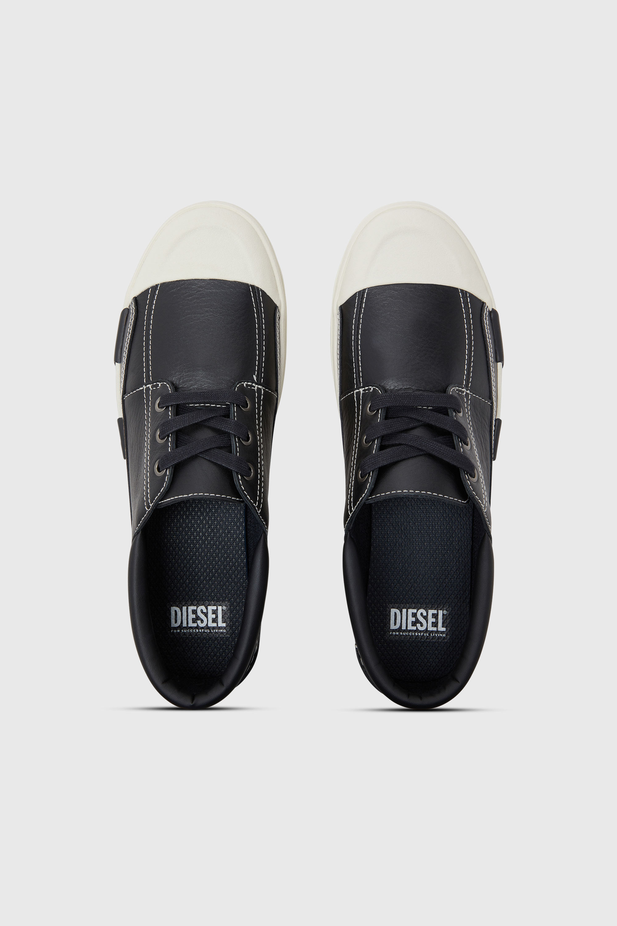 Diesel - S-D-VERSE MOCASSIN, S-D-Verse - Mocassin hybride en cuir Homme in Noir - 4