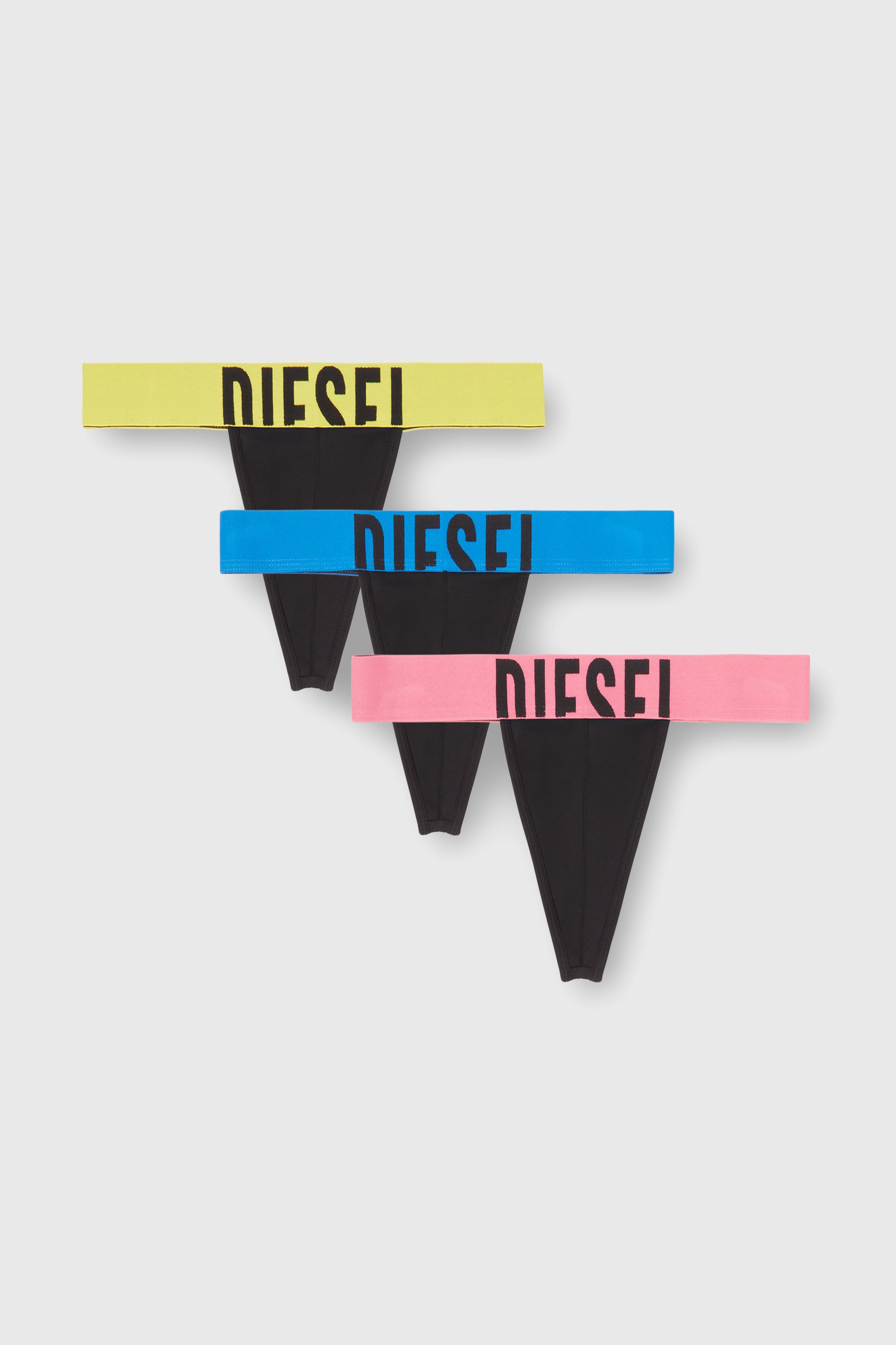 Diesel - FRITZ-D-POP-3PACK, Set da tre perizoma con elastico in vita con logo bold Uomo in Nero - 1