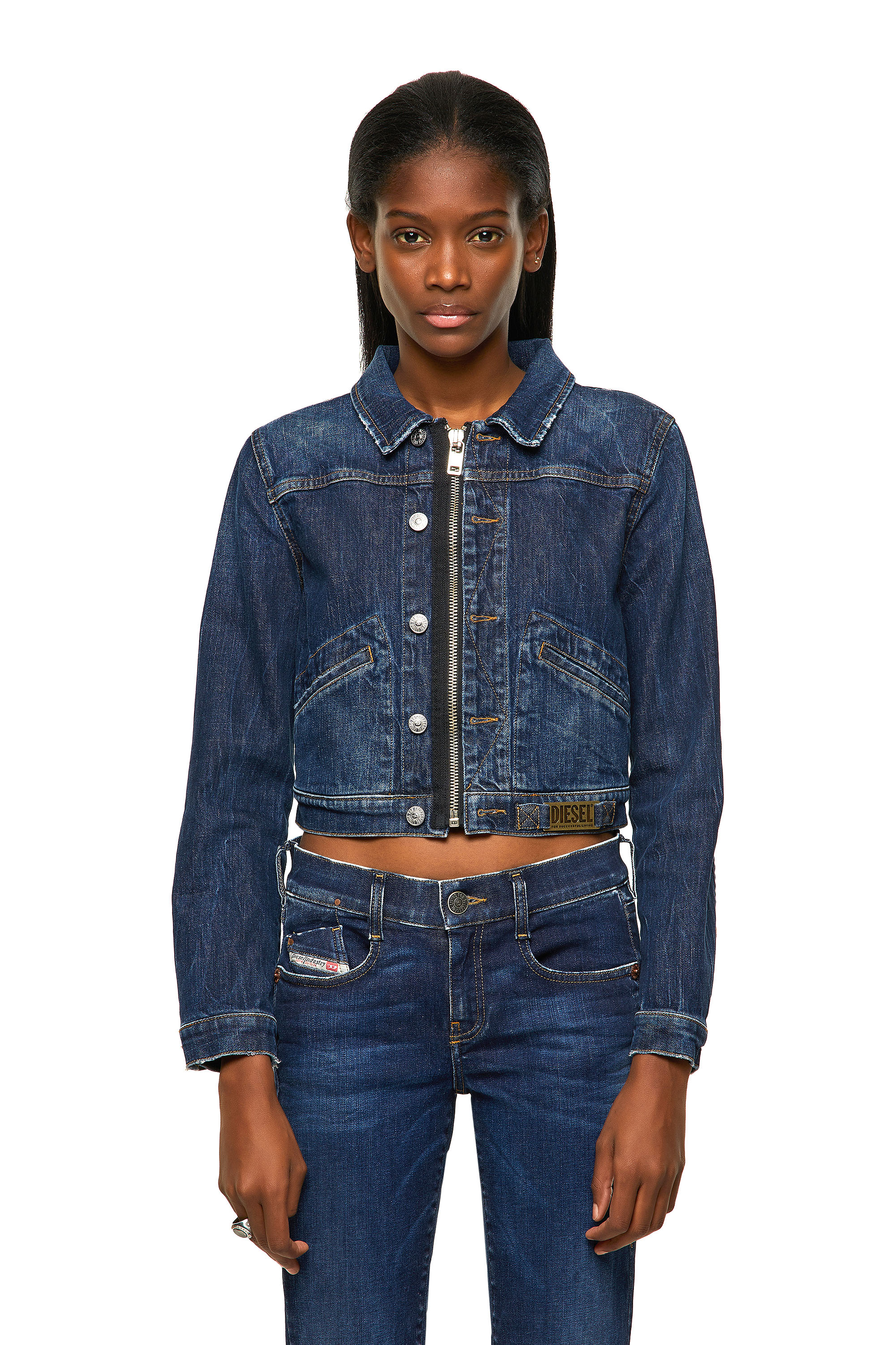 DE-BLONDY, Bleu Foncé - Vestes en denim